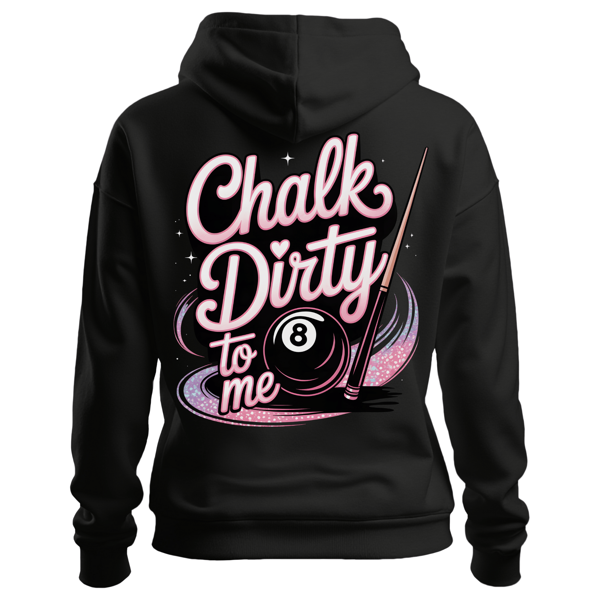 Chalk Dirty To Me Pink Pool Billiards Hoodie - Gildan 18500 Pullover