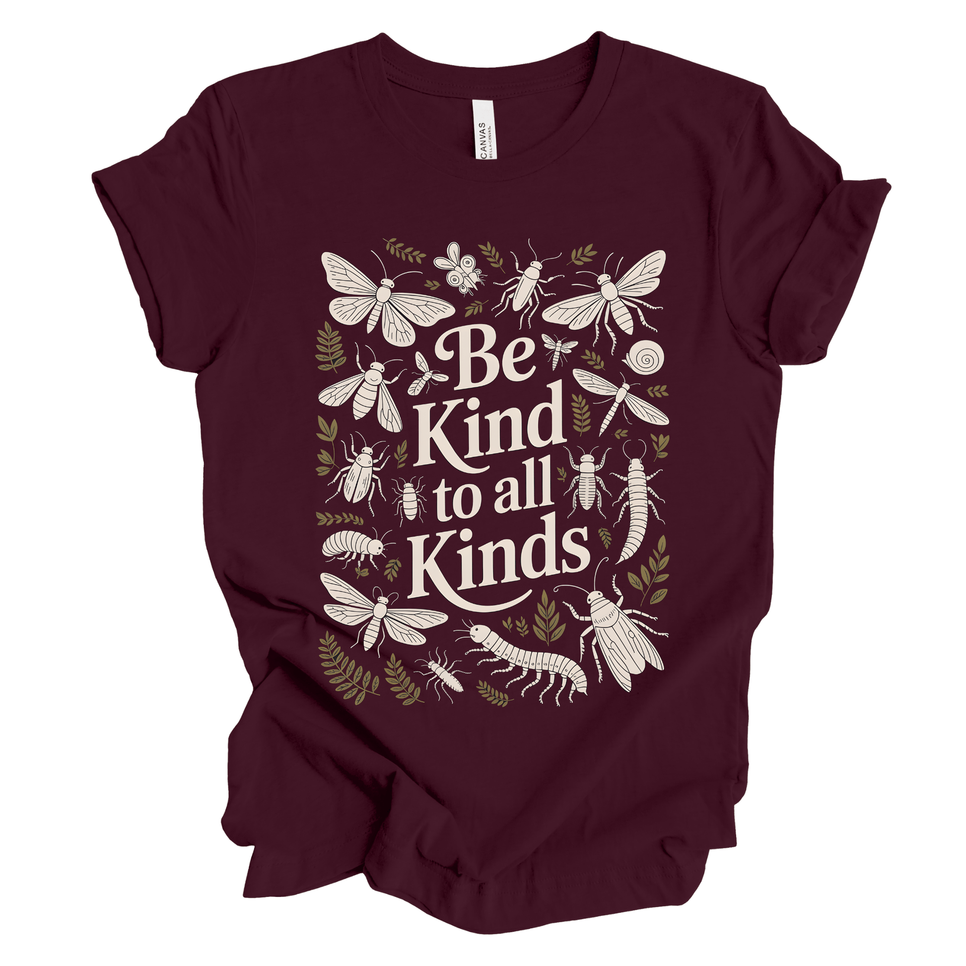 Be Kind to All Kinds TShirt - Insect Lover Tee - Bella Canvas 3001