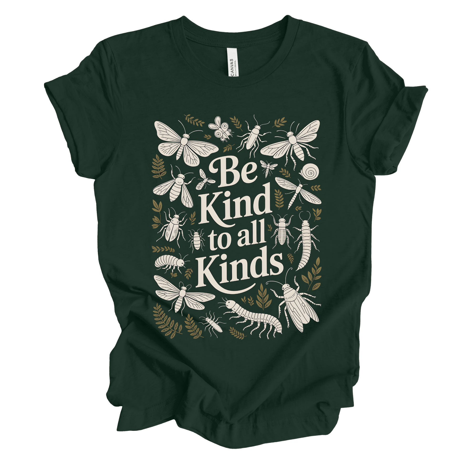 Be Kind to All Kinds TShirt - Insect Lover Tee - Bella Canvas 3001