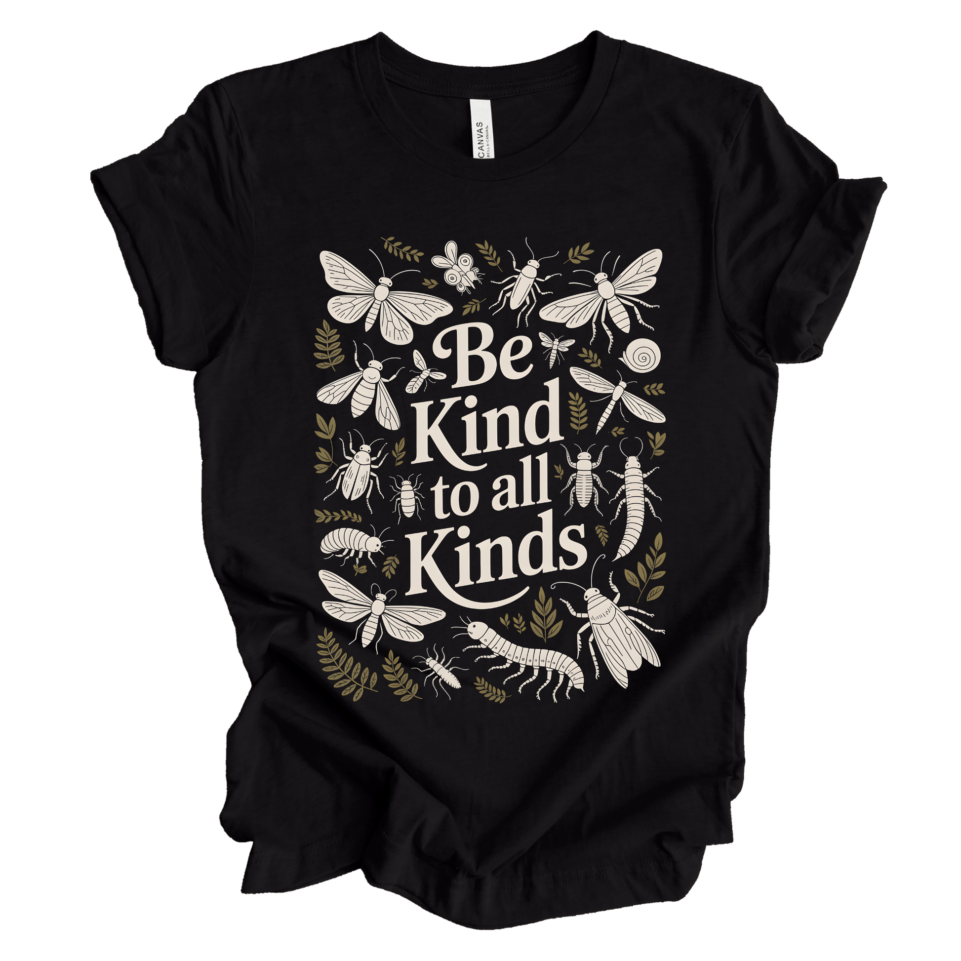 Be Kind to All Kinds TShirt - Insect Lover Tee - Bella Canvas 3001