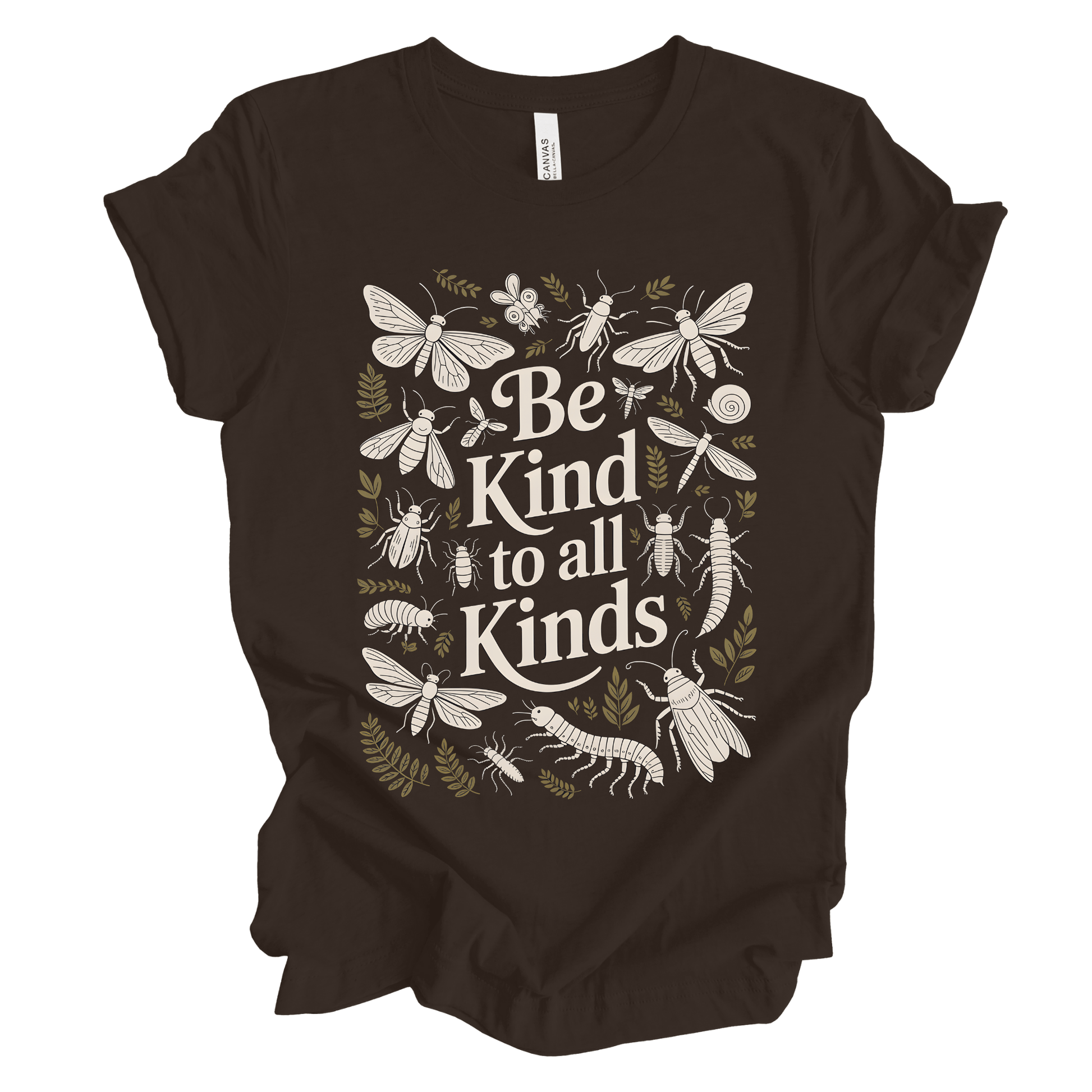 Be Kind to All Kinds TShirt - Insect Lover Tee - Bella Canvas 3001