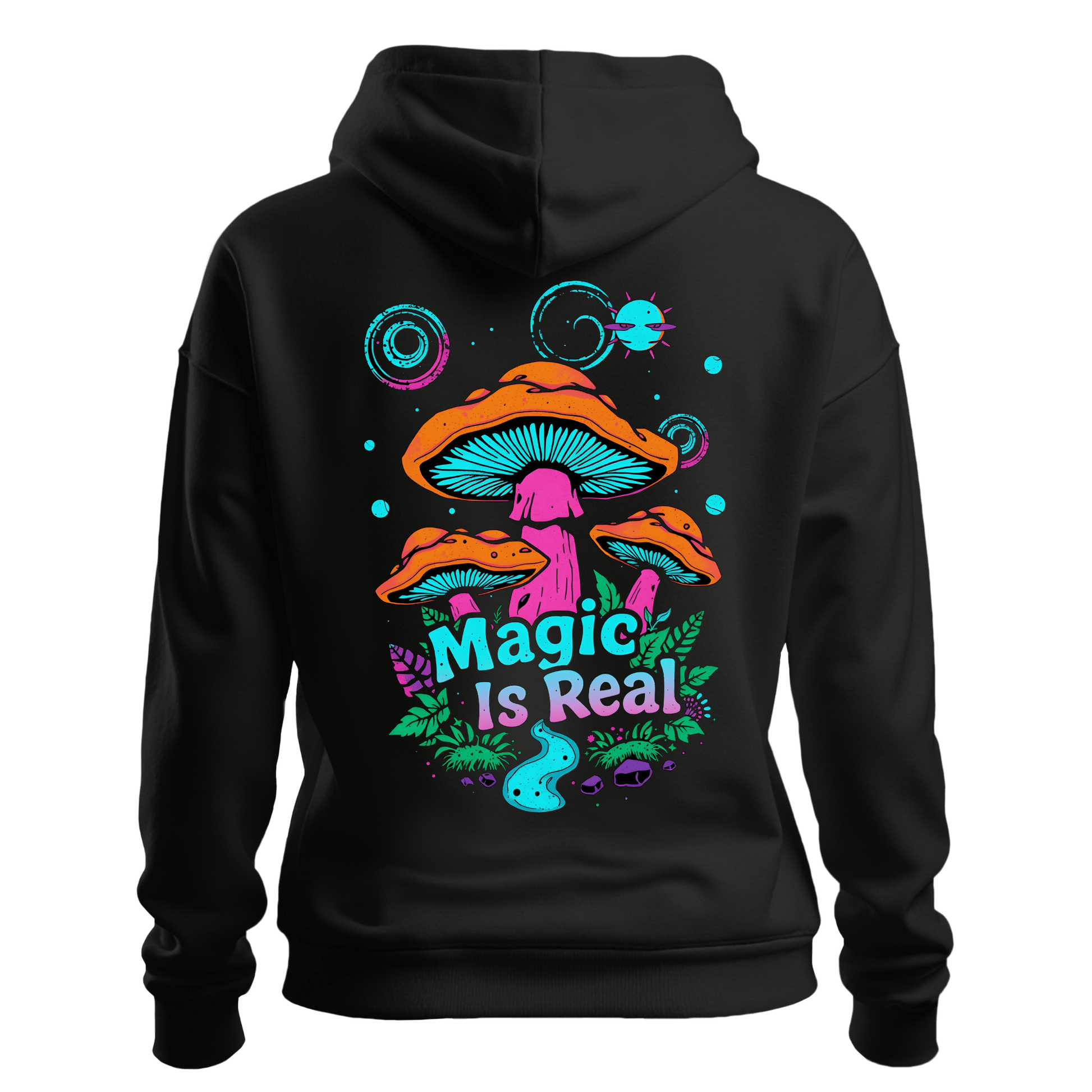 Mushroom Magical Forest Hoodie - Trippy Gildan 18500 Pullover