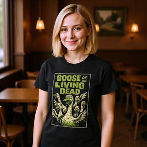 Halloween Goose Shirt | Funny Zombie Graphic Tee | Goose Of The Living Dead