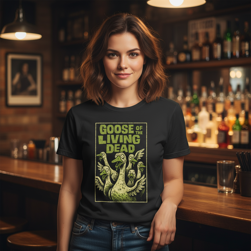 Halloween Goose Shirt | Funny Zombie Graphic Tee | Goose Of The Living Dead