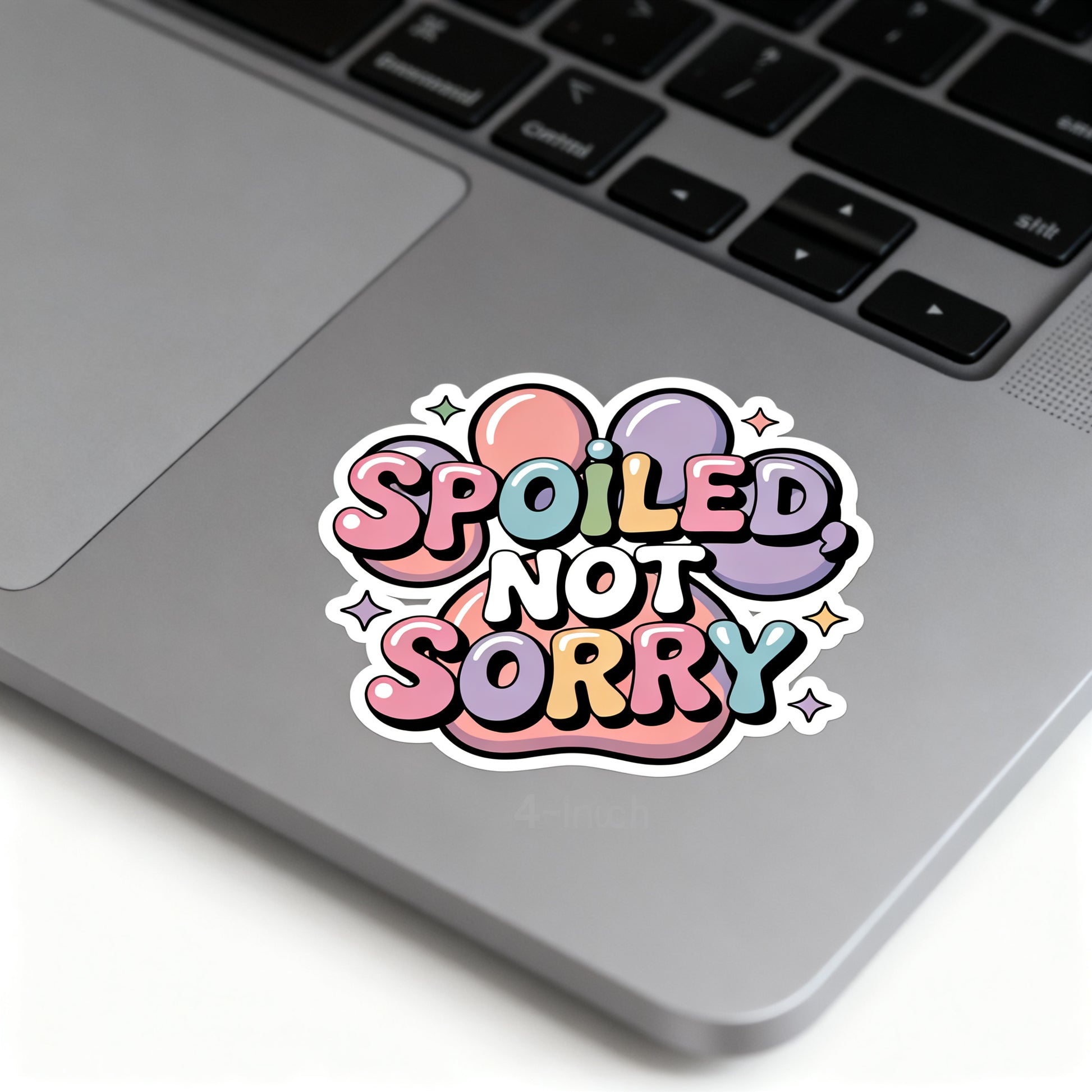 Spoiled Not Sorry Sticker for Pet Lovers – Cute Pastel Paw Print Vinyl Decal