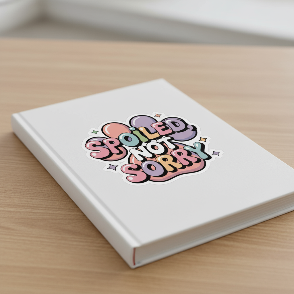 Spoiled Not Sorry Sticker for Pet Lovers – Cute Pastel Paw Print Vinyl Decal