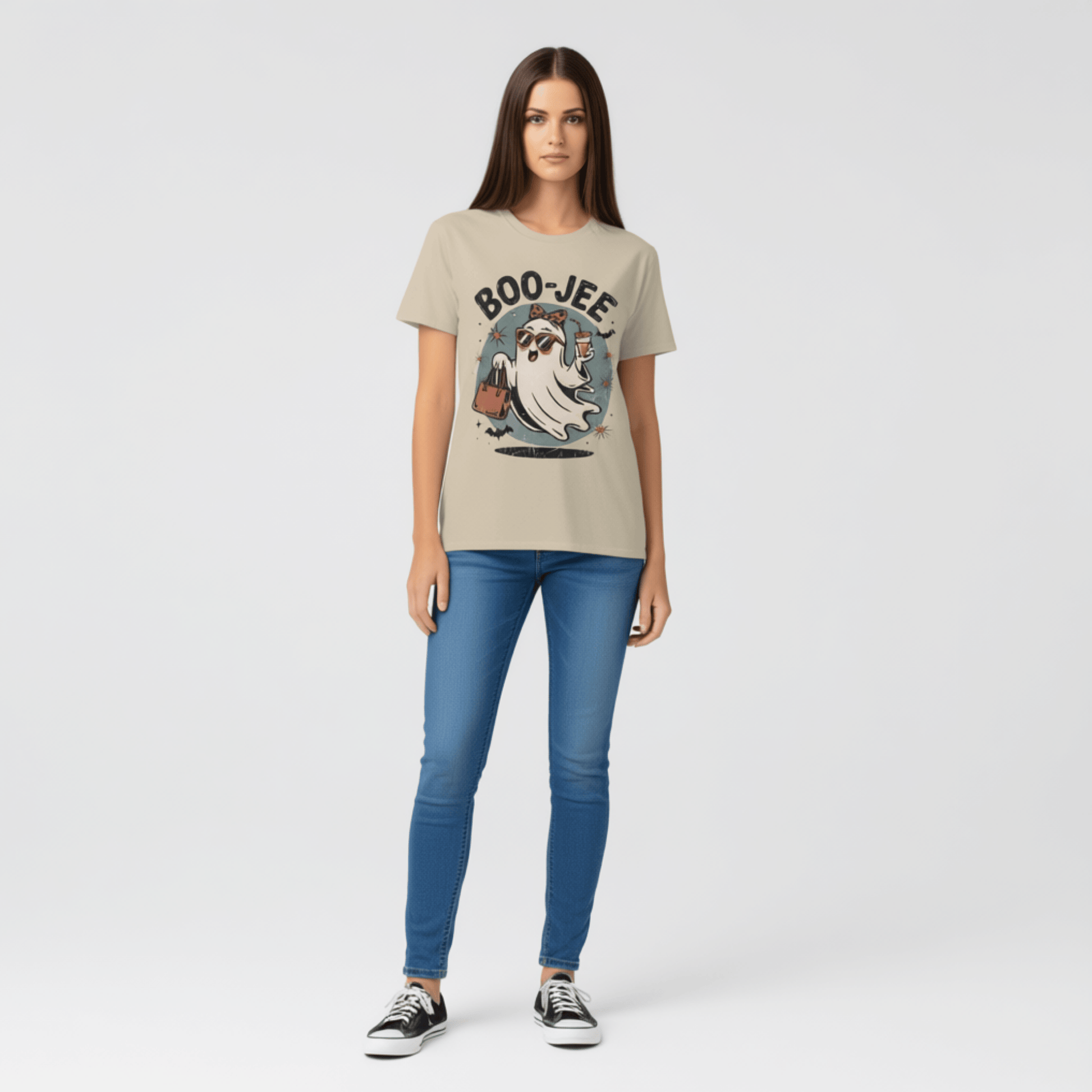 Boujee Ghost Shirt | Funny Halloween Tee | Retro Spooky Season | Cute Ghost Graphic Tee