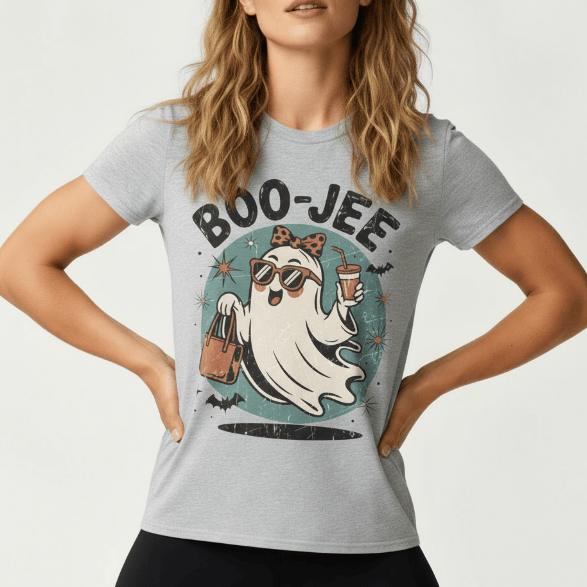 Boujee Ghost Shirt | Funny Halloween Tee | Retro Spooky Season | Cute Ghost Graphic Tee