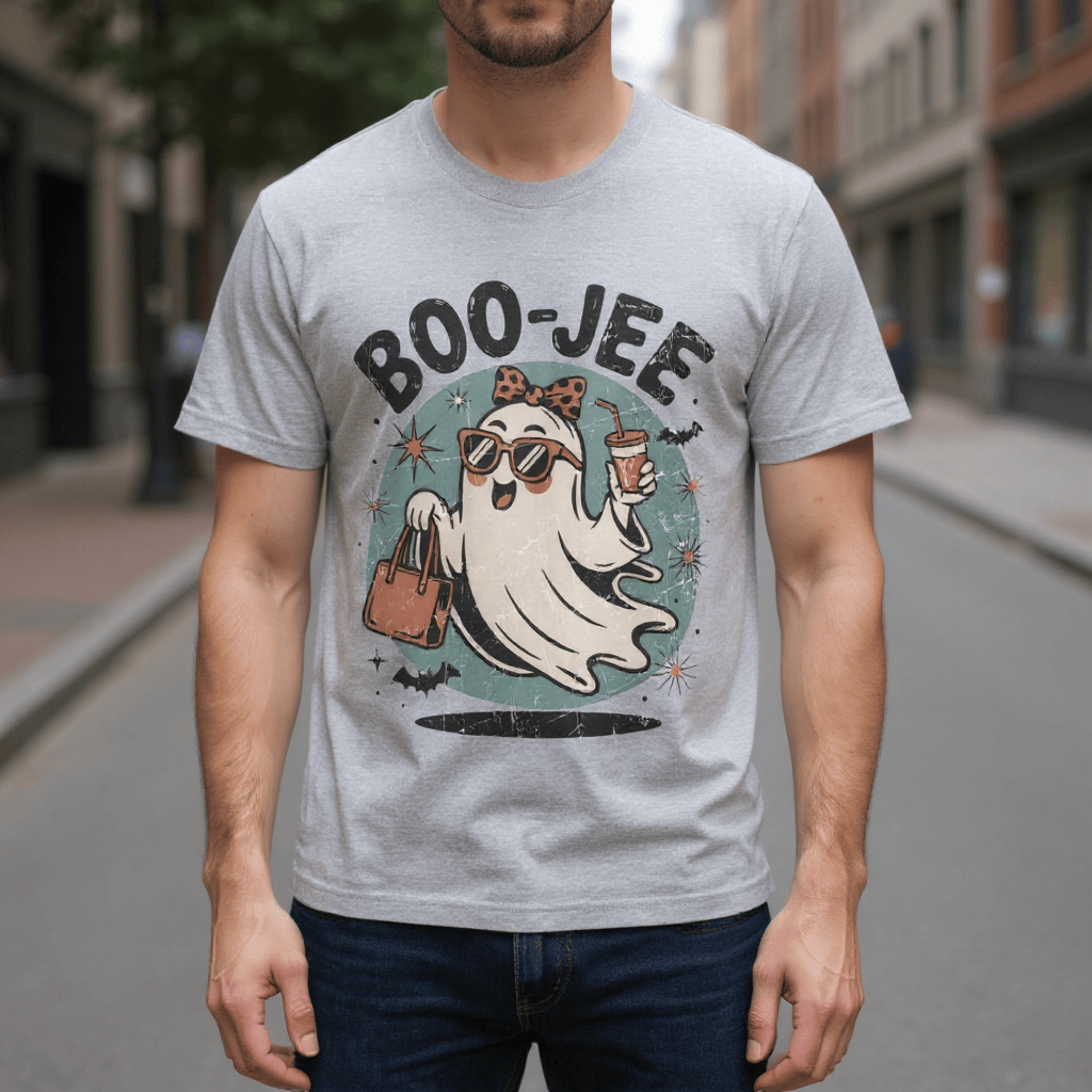 Boujee Ghost Shirt | Funny Halloween Tee | Retro Spooky Season | Cute Ghost Graphic Tee