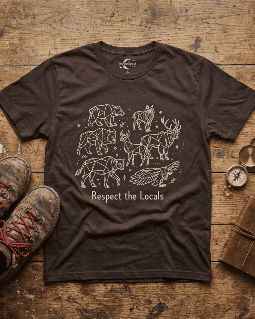 Respect the Locals Tshirt - Woodland Animal & National Park Tee