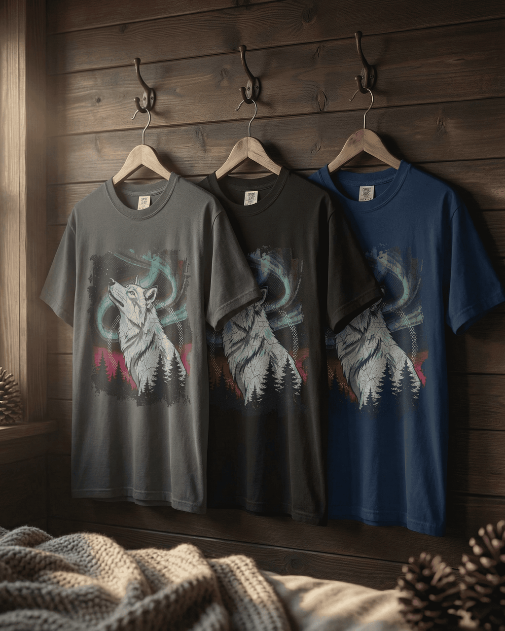 Howling Wolf Comfort Colors 90s Grunge Tshirt - Retro Wild Free Graphic Tee