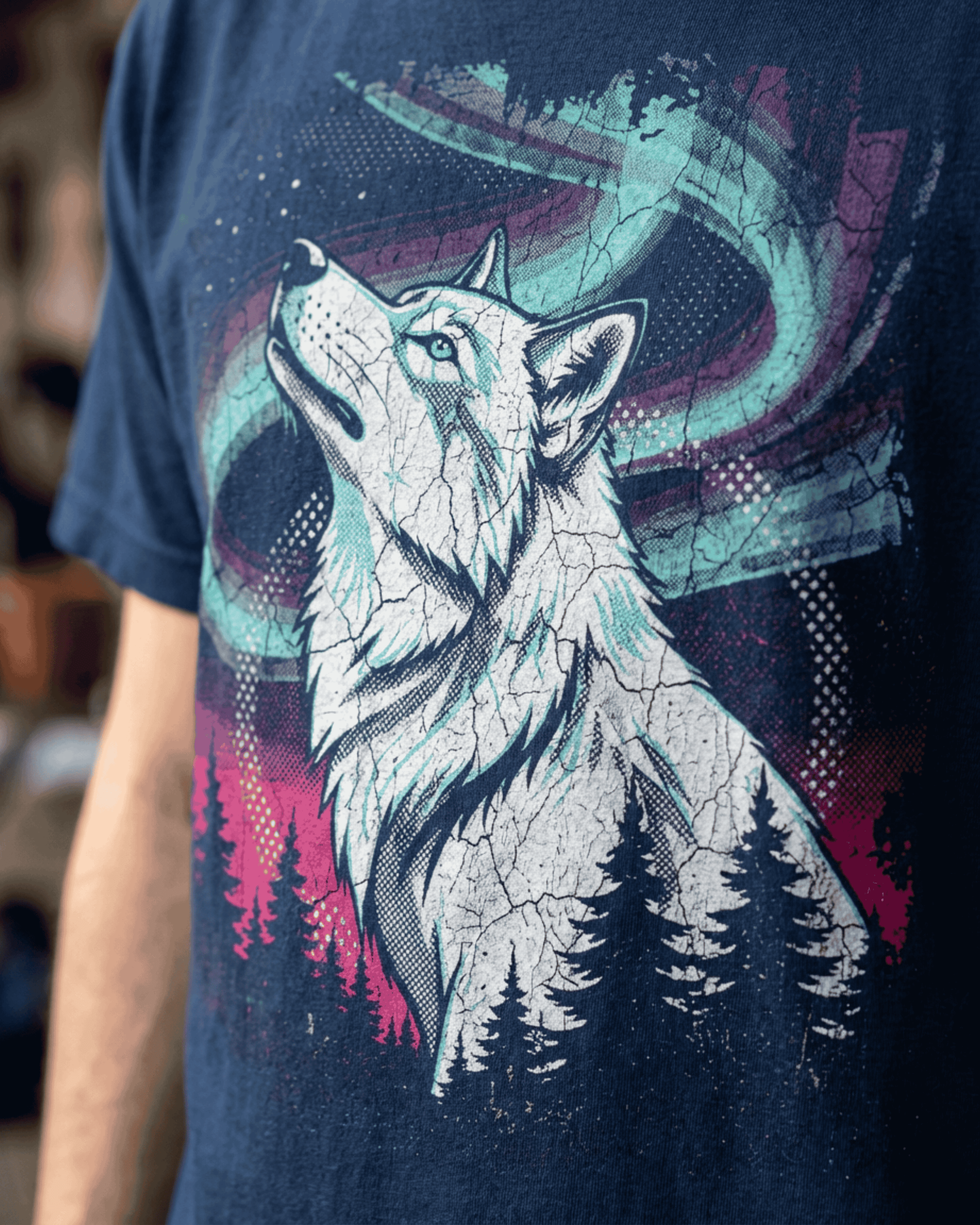 Howling Wolf Comfort Colors 90s Grunge Tshirt - Retro Wild Free Graphic Tee