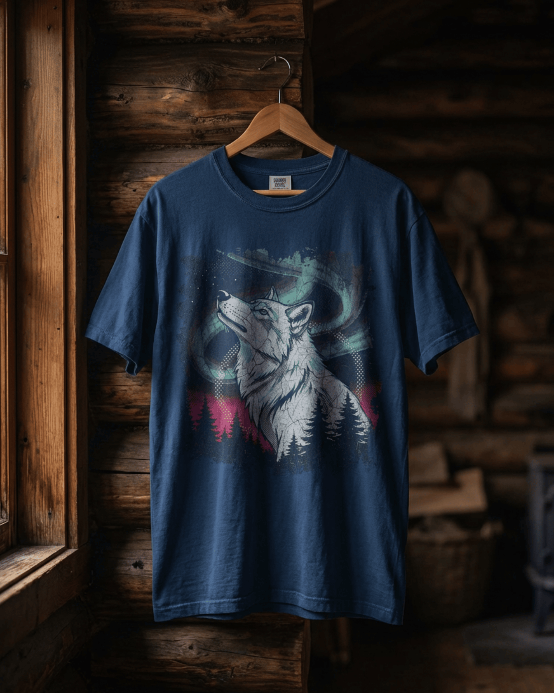 Howling Wolf Comfort Colors 90s Grunge Tshirt - Retro Wild Free Graphic Tee