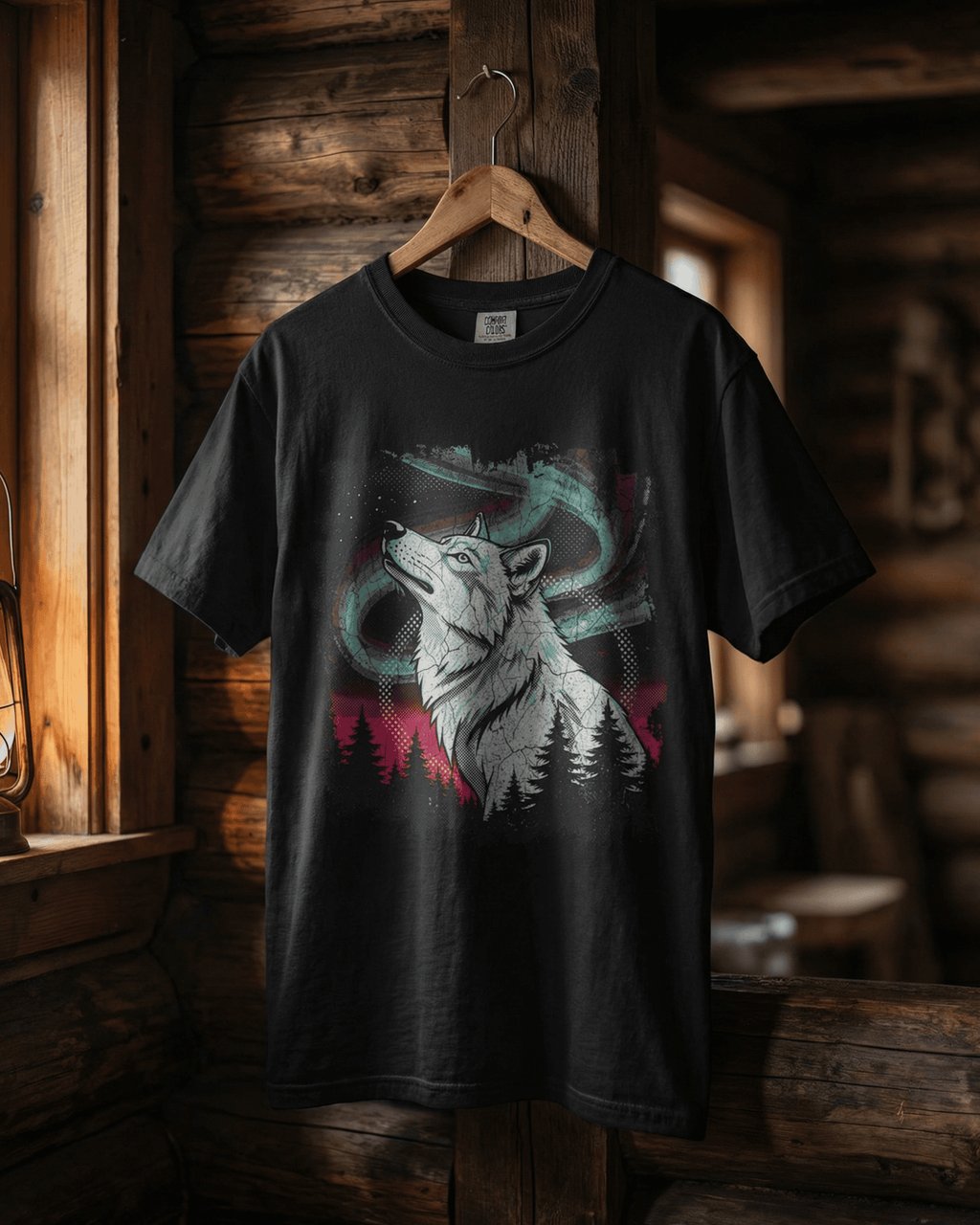 Howling Wolf Comfort Colors 90s Grunge Tshirt - Retro Wild Free Graphic Tee