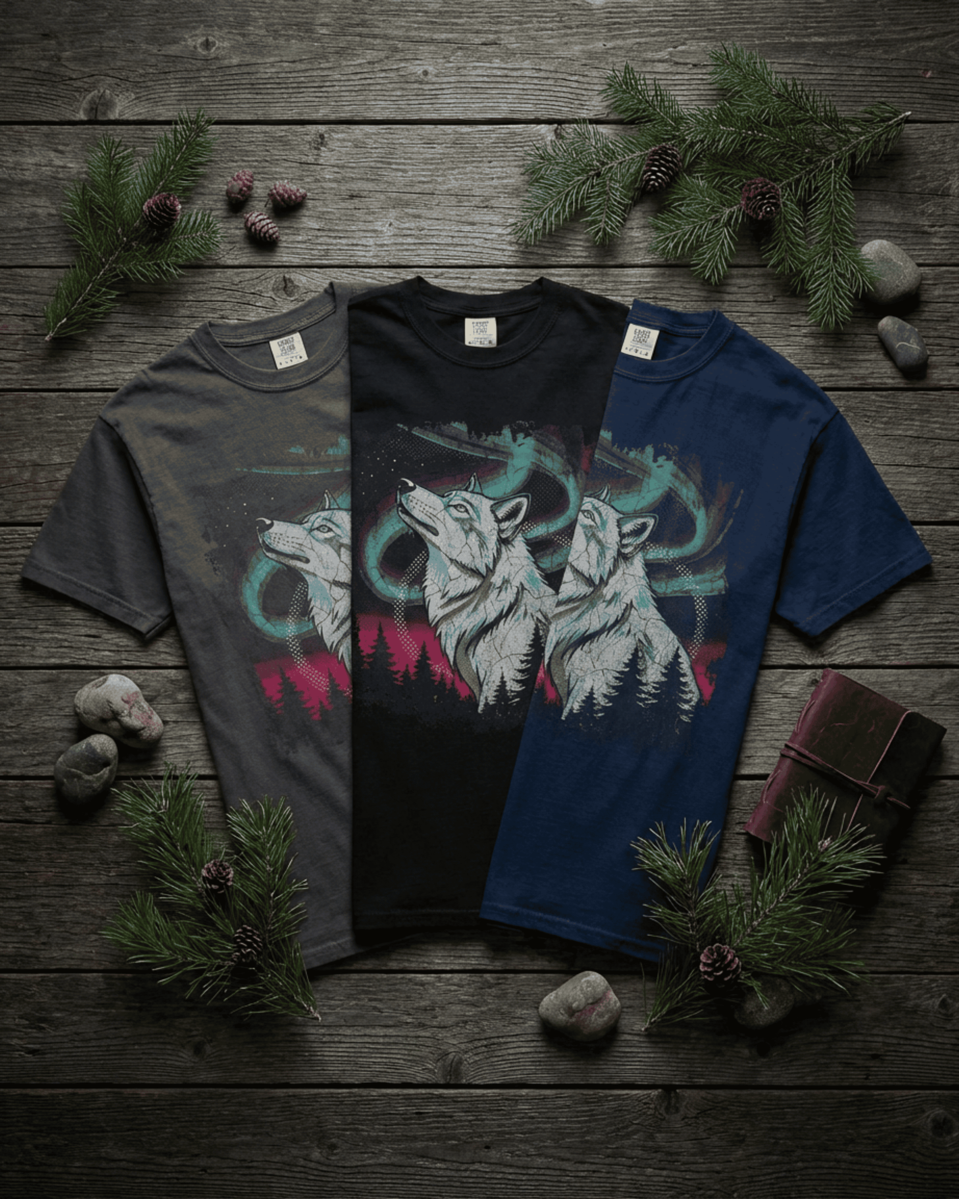 Howling Wolf Comfort Colors 90s Grunge Tshirt - Retro Wild Free Graphic Tee