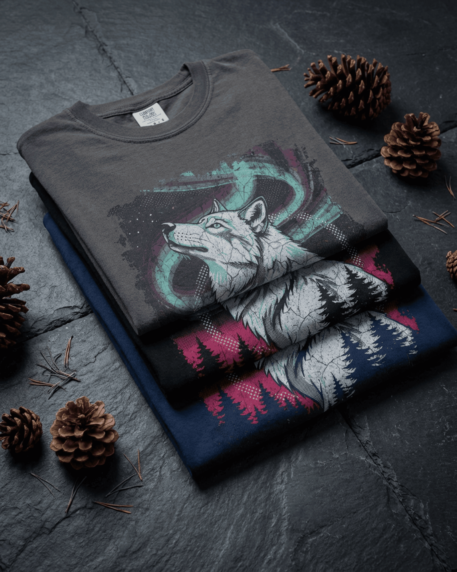 Howling Wolf Comfort Colors 90s Grunge Tshirt - Retro Wild Free Graphic Tee