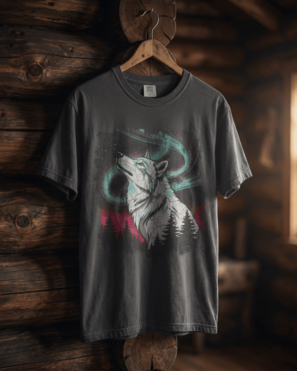 Howling Wolf Comfort Colors 90s Grunge Tshirt - Retro Wild Free Graphic Tee