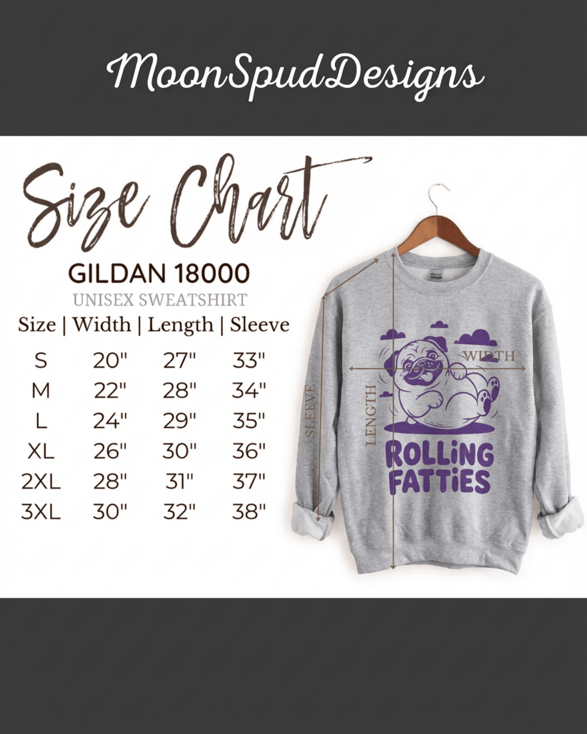 Rolling Fatties Pug Sweatshirt - Funny Stoner Dog Lover Pullover Crewneck
