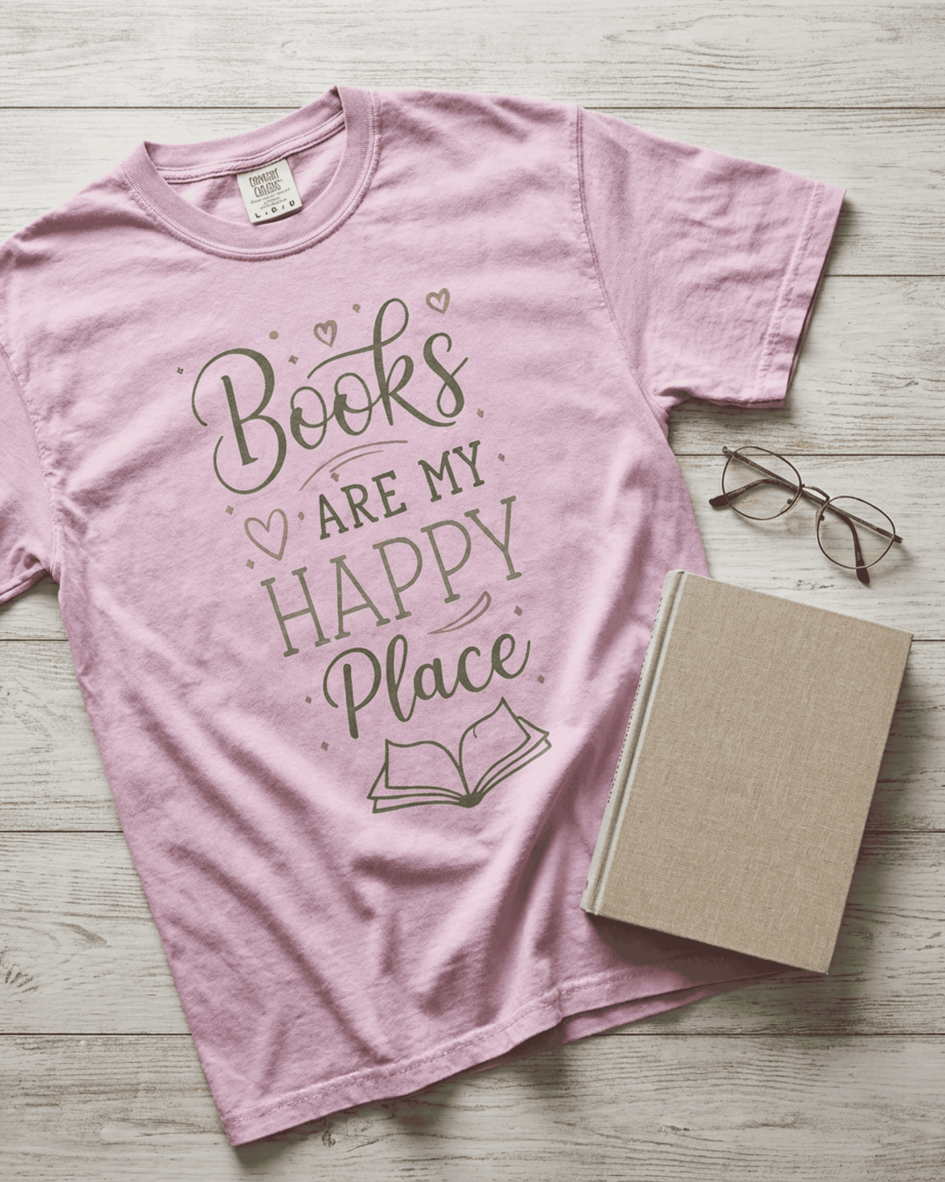 Comfort Colors Minimalist Book Lover T-shirt -  Bookish Bookworm Reading Graphic Tee