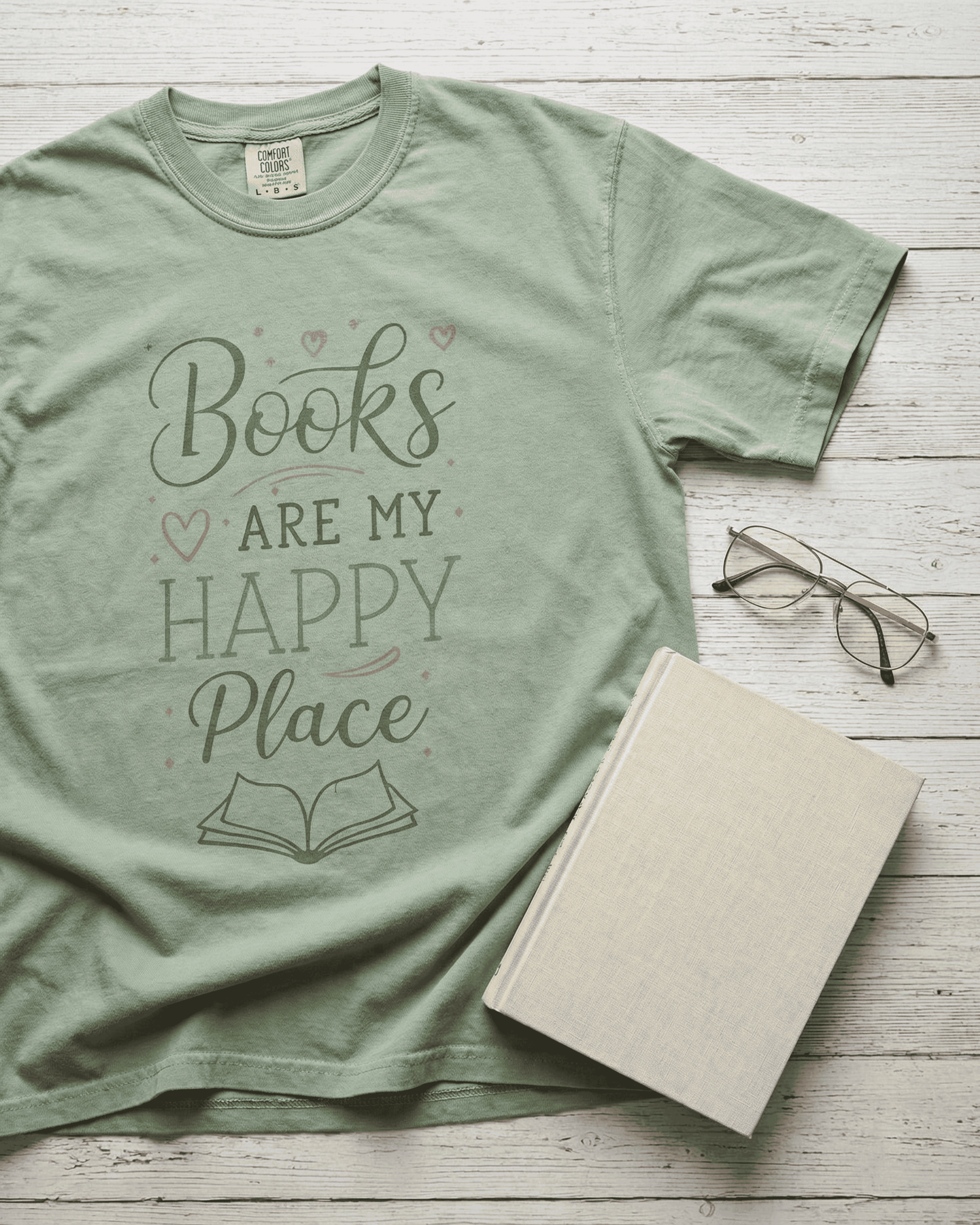 Comfort Colors Minimalist Book Lover T-shirt -  Bookish Bookworm Reading Graphic Tee
