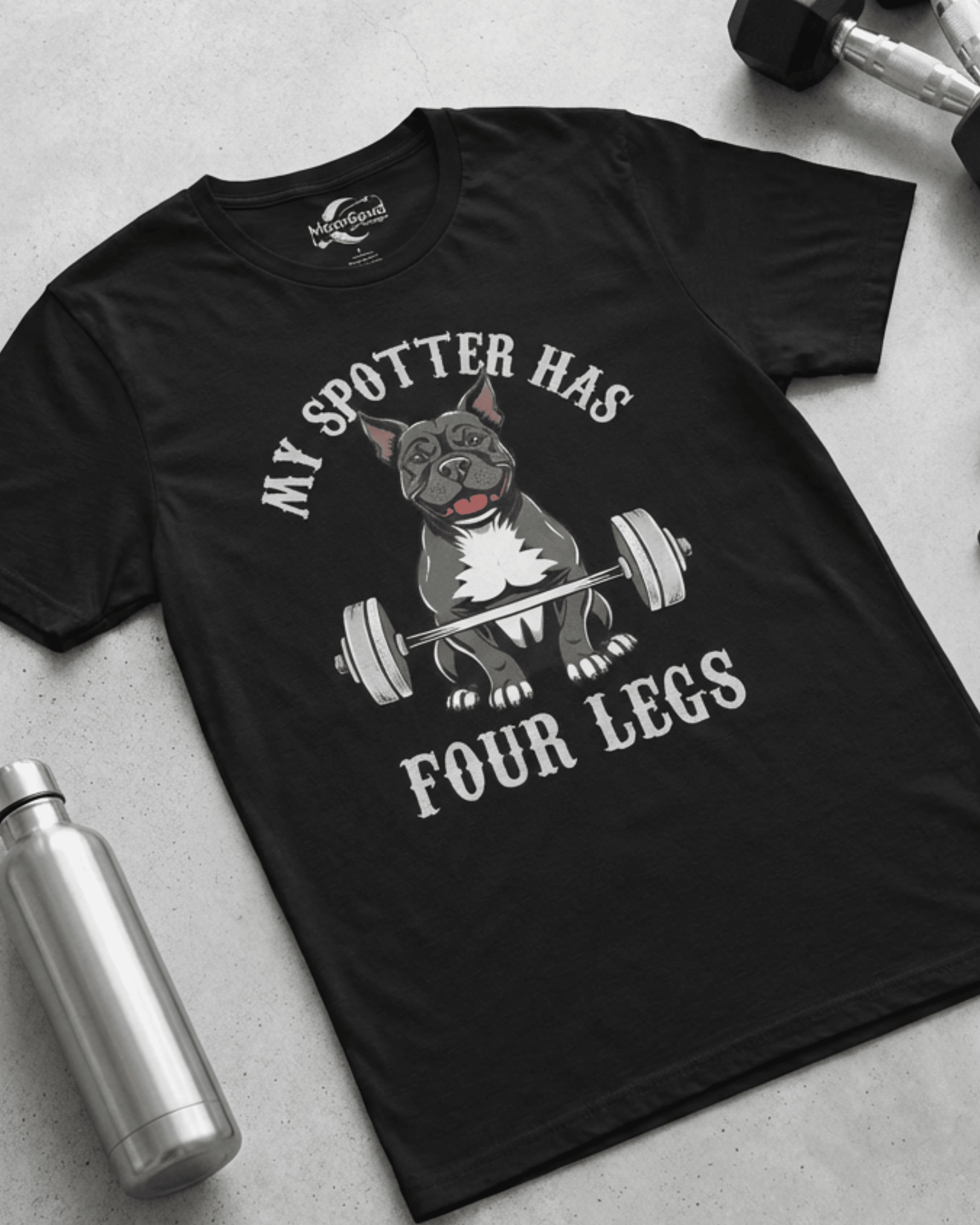 Workout Gym Dog T-Shirt - Funny Fitness Dog Lover Graphic Tee