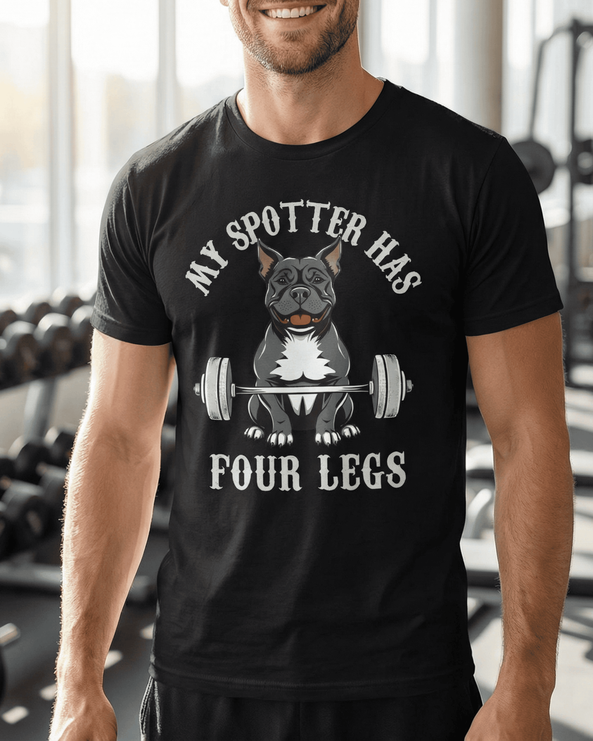 Workout Gym Dog T-Shirt - Funny Fitness Dog Lover Graphic Tee