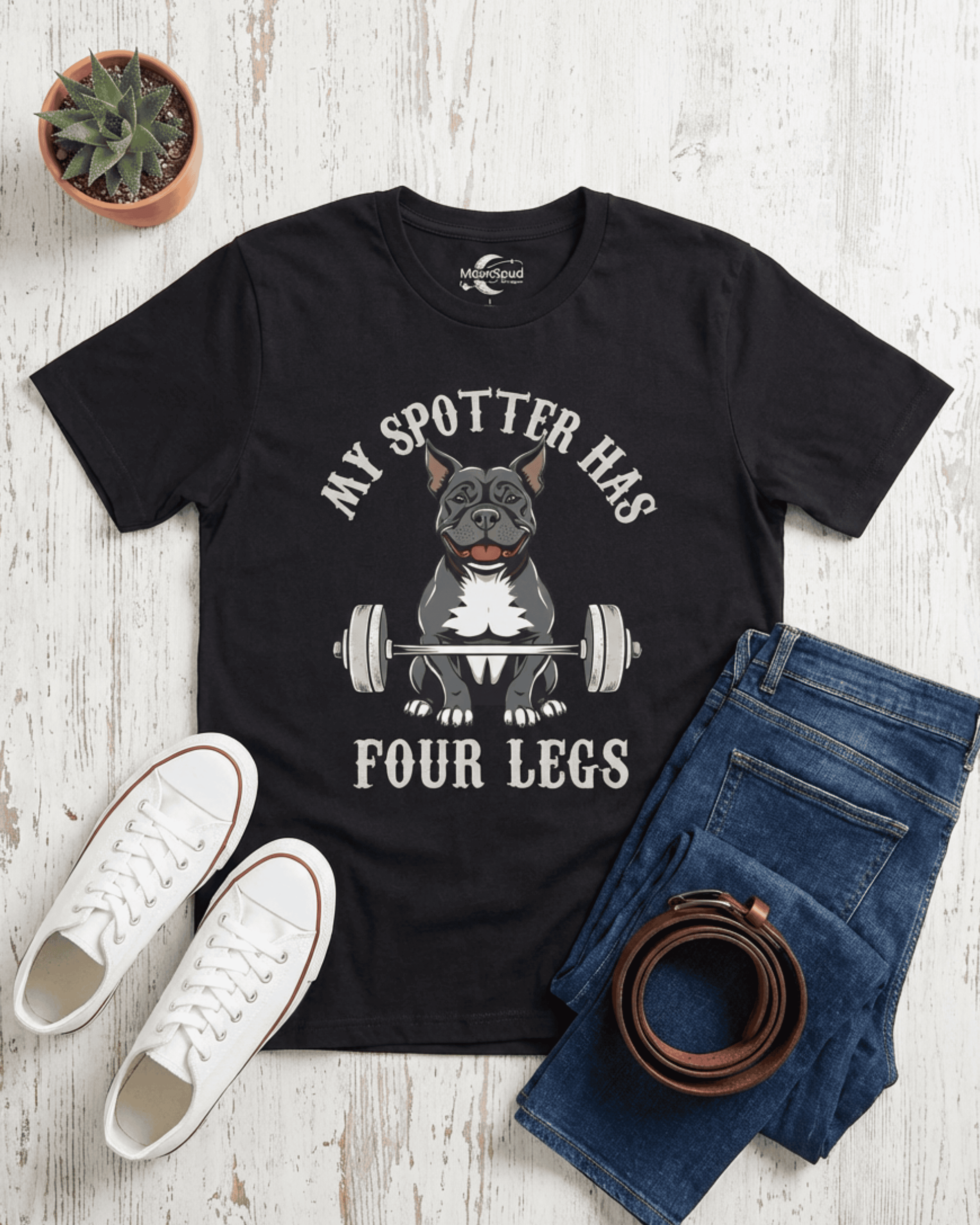 Workout Gym Dog T-Shirt - Funny Fitness Dog Lover Graphic Tee