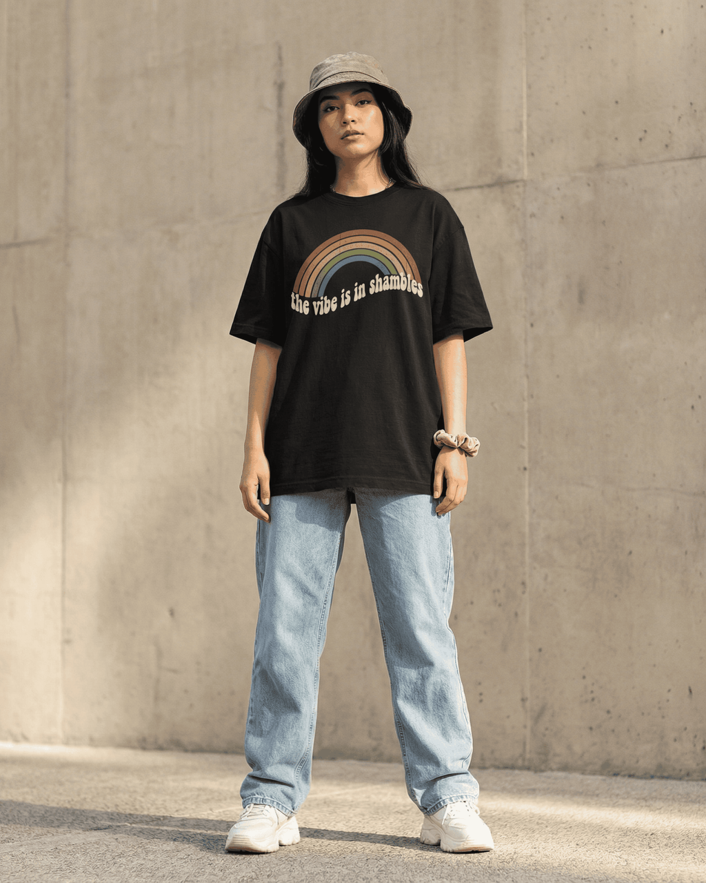 Comfort Colors The Vibe is in Shambles Rainbow T-Shirt - Retro 90s Y2K Graphic Tee