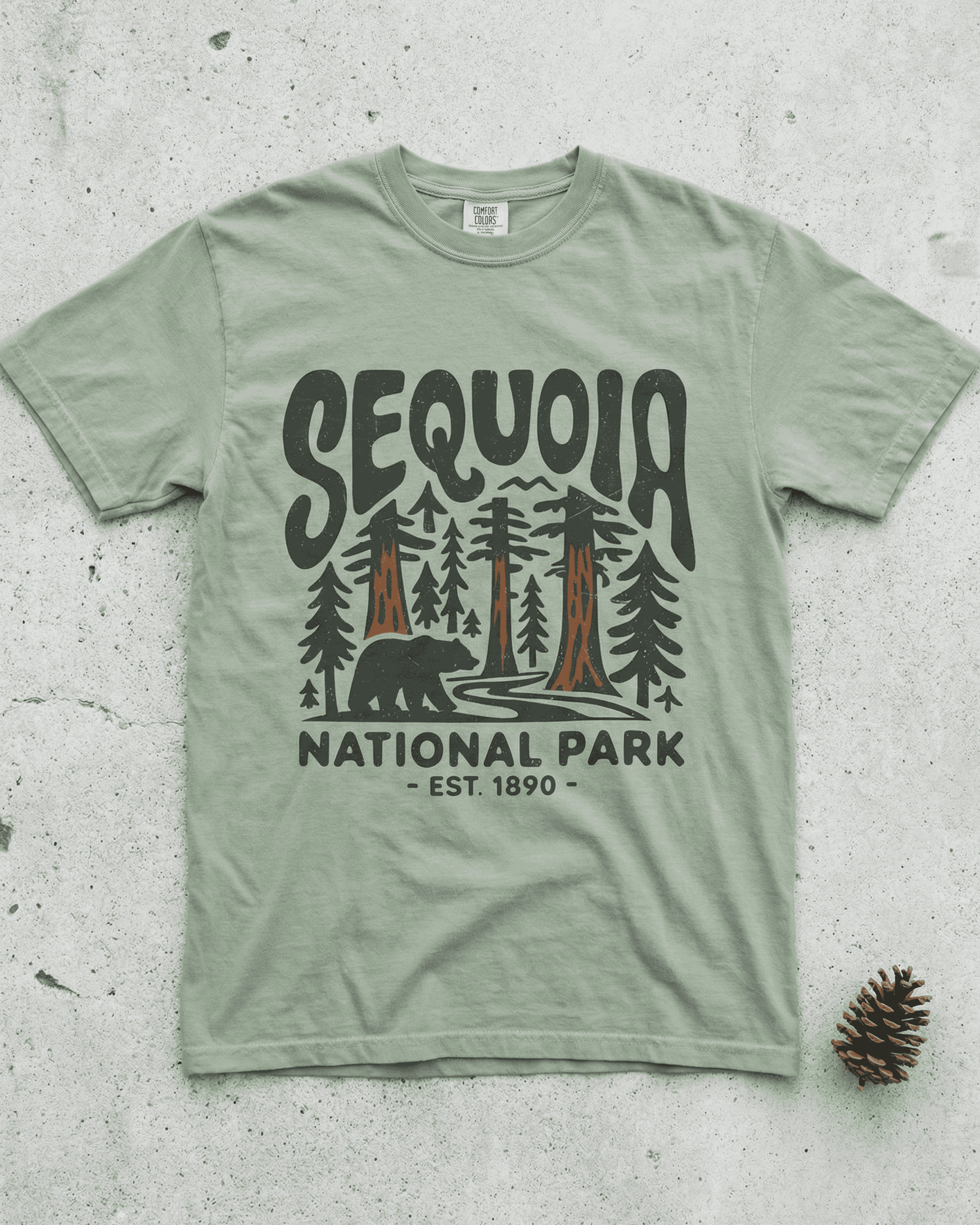 Comfort Colors Sequoia National Park T-Shirt - Nature Lover Outdoor Adventure Graphic Tee