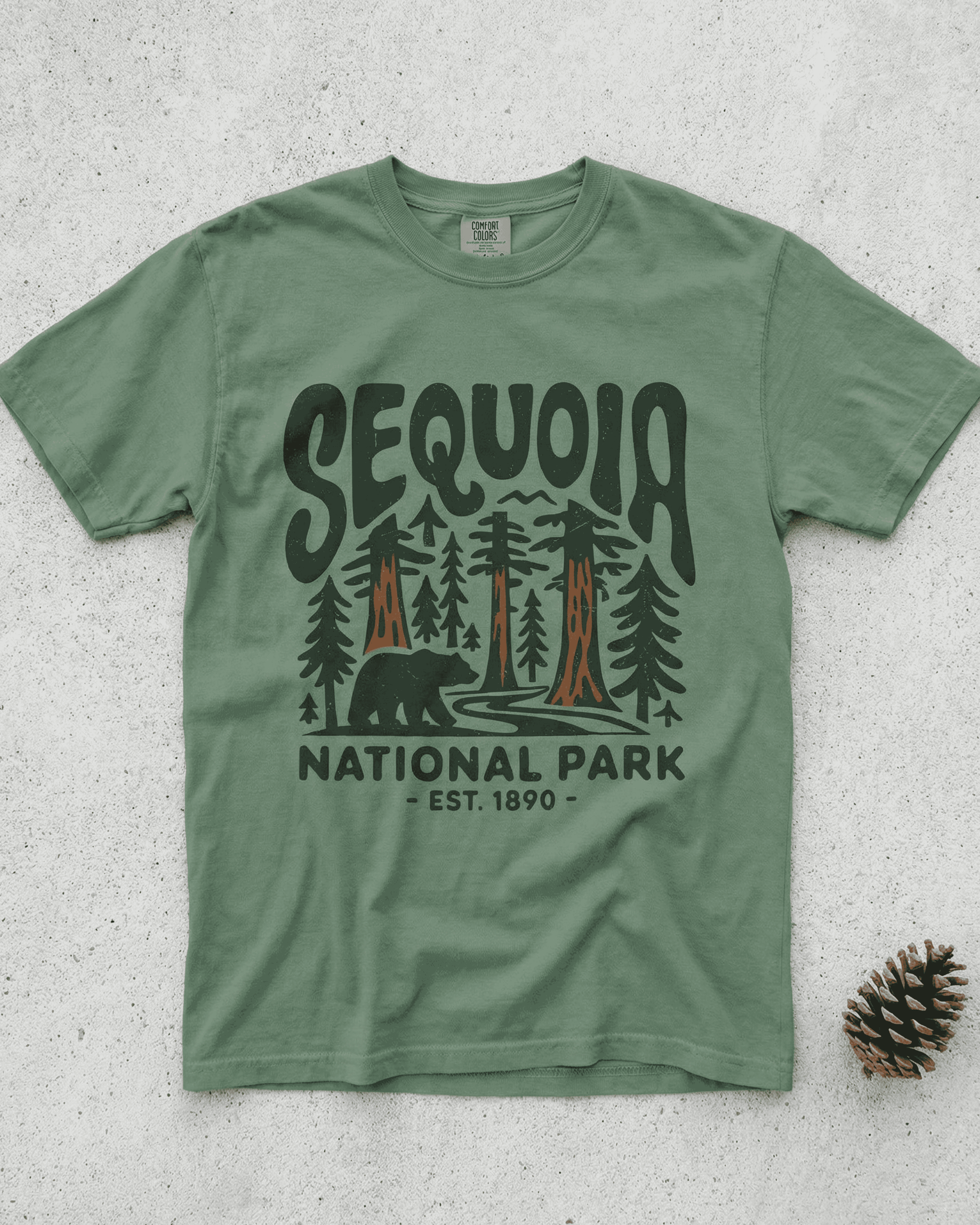 Comfort Colors Sequoia National Park T-Shirt - Nature Lover Outdoor Adventure Graphic Tee