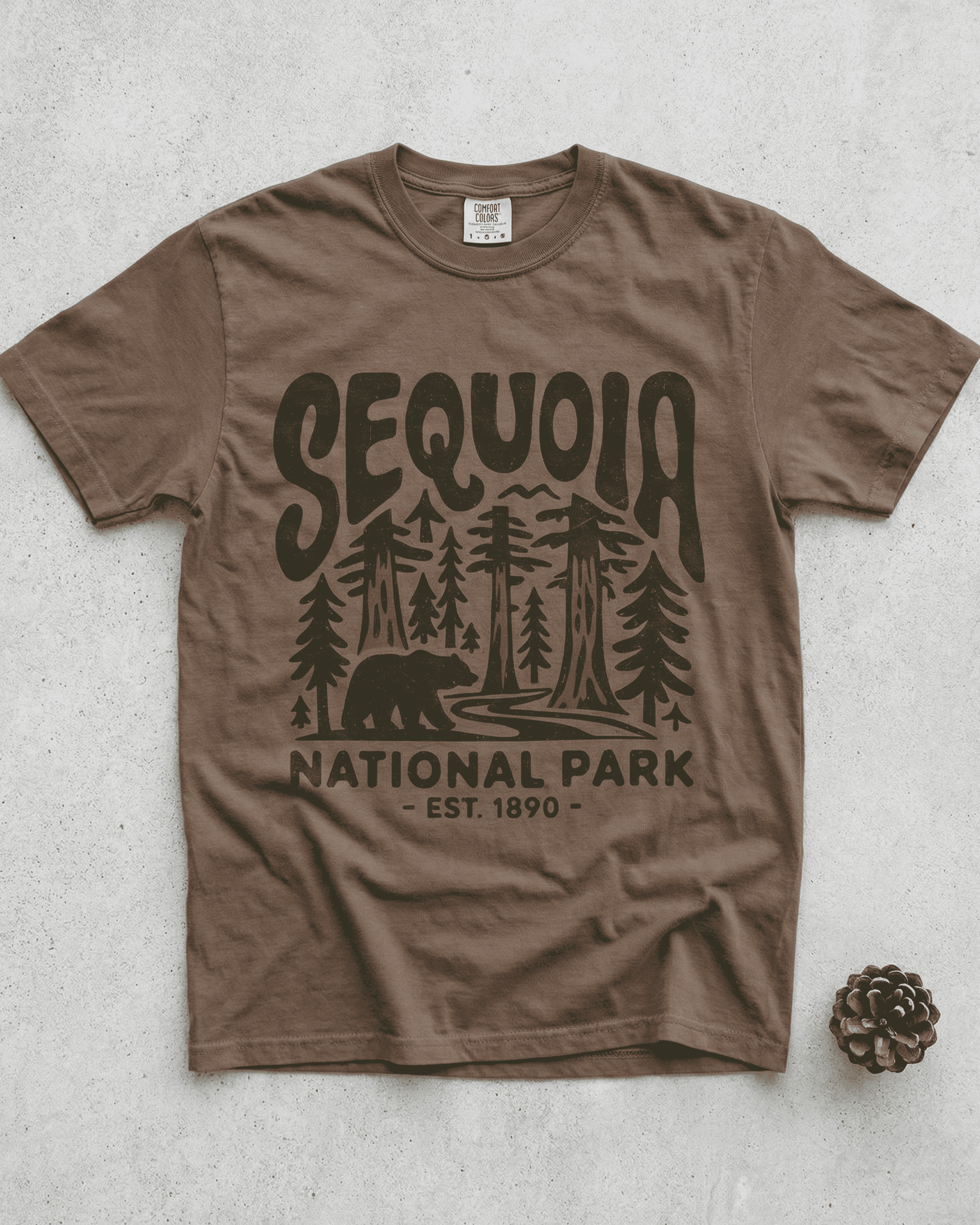 Comfort Colors Sequoia National Park T-Shirt - Nature Lover Outdoor Adventure Graphic Tee