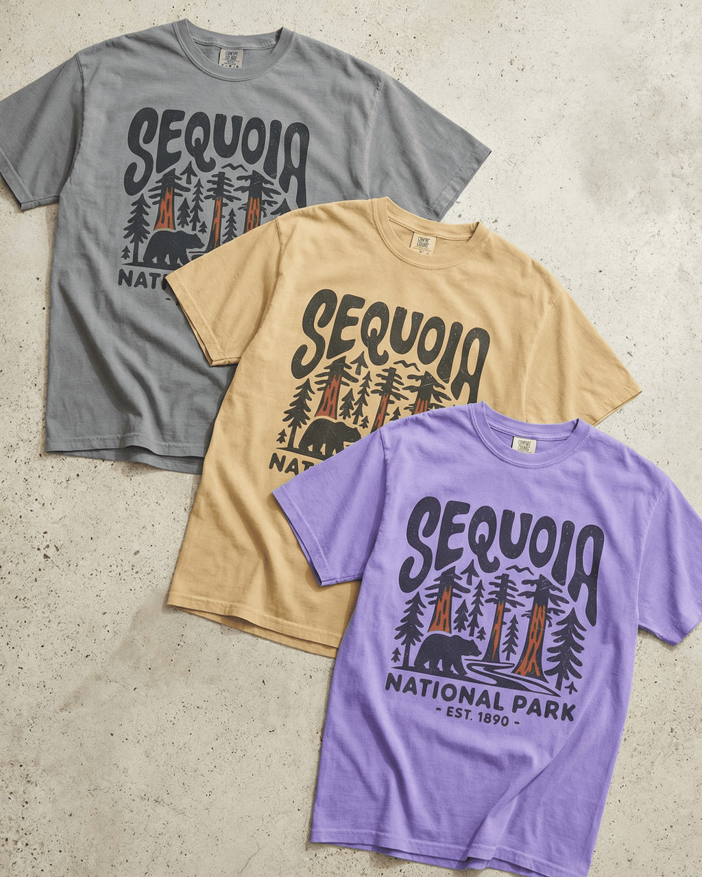 Comfort Colors Sequoia National Park T-Shirt - Nature Lover Outdoor Adventure Graphic Tee