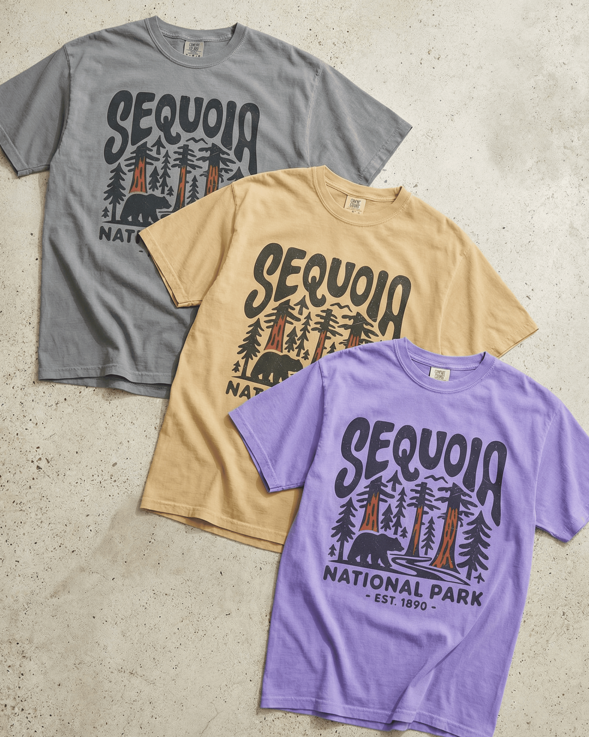 Comfort Colors Sequoia National Park T-Shirt - Nature Lover Outdoor Adventure Graphic Tee