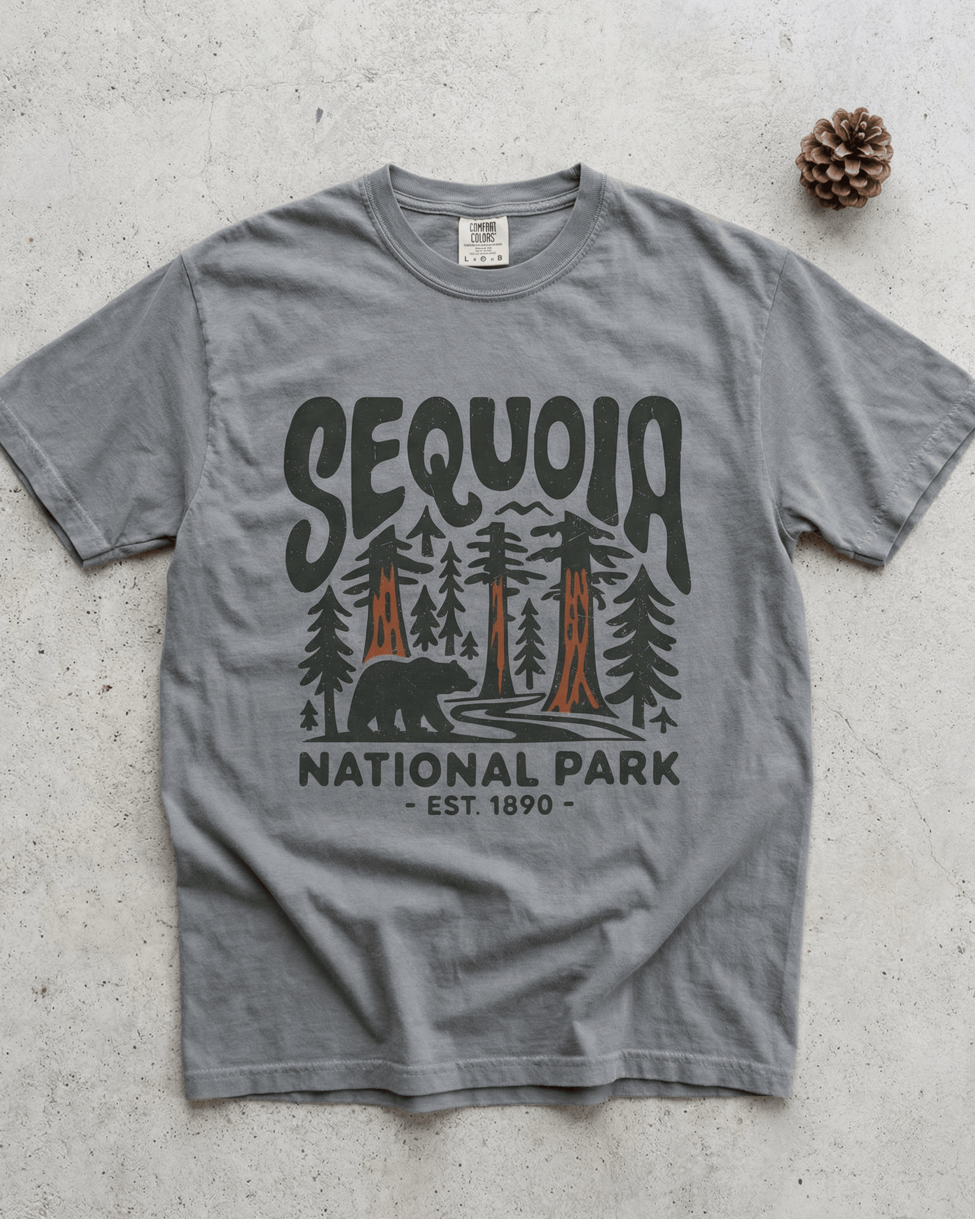 Comfort Colors Sequoia National Park T-Shirt - Nature Lover Outdoor Adventure Graphic Tee