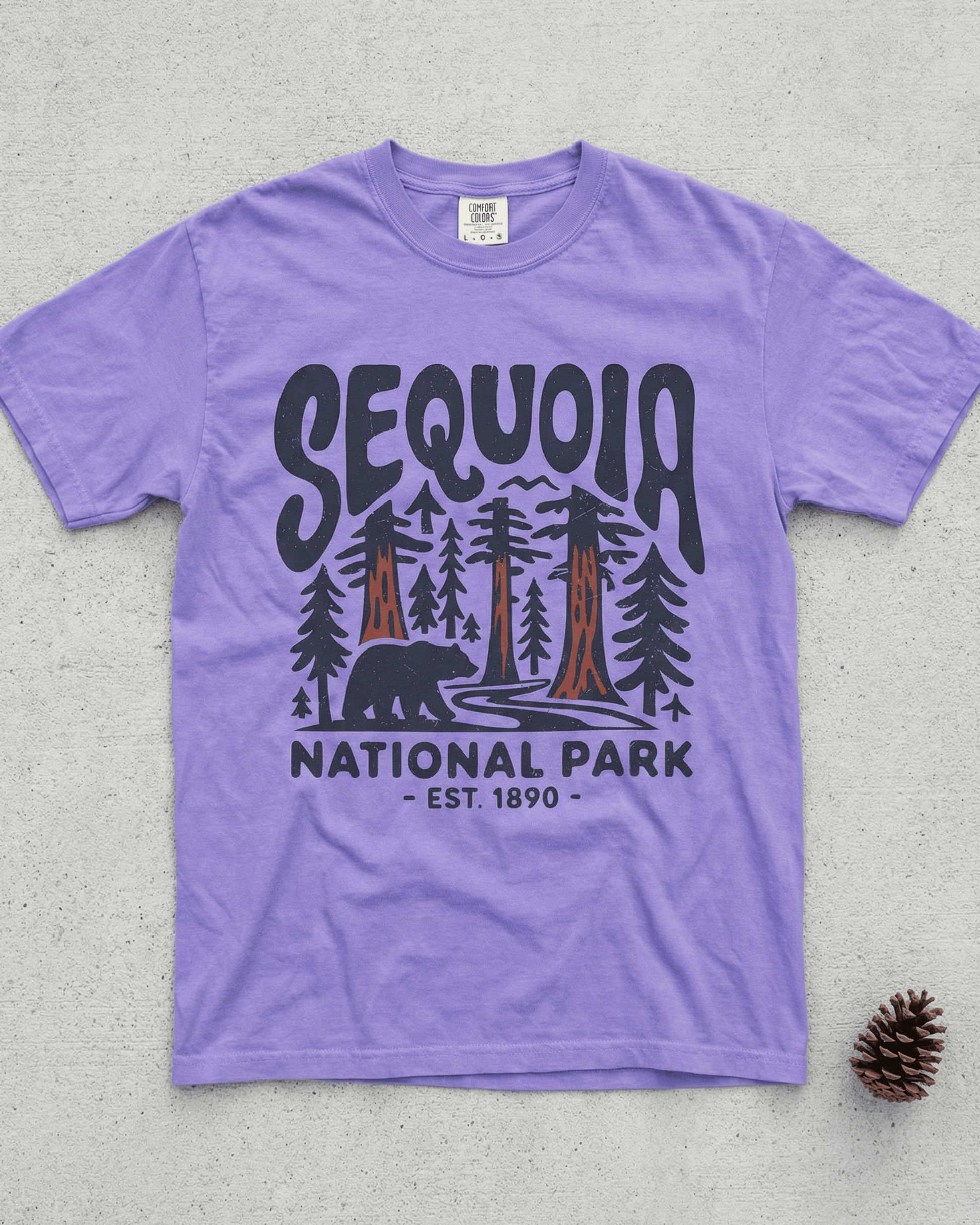 Comfort Colors Sequoia National Park T-Shirt - Nature Lover Outdoor Adventure Graphic Tee