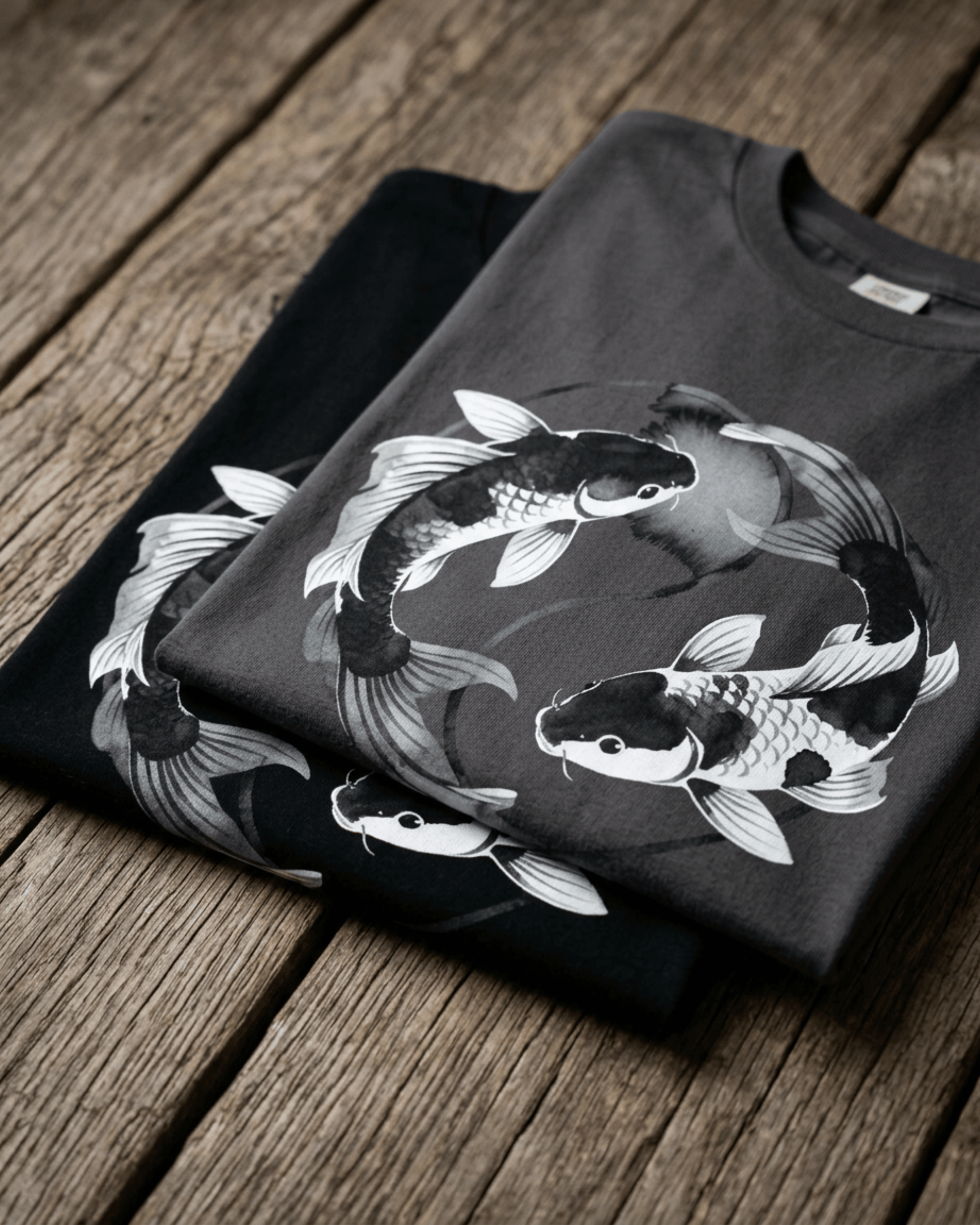 Comfort Colors Koi Yin Yang Fish T-Shirt - Peaceful Japanese Aesthetic Graphic Tee