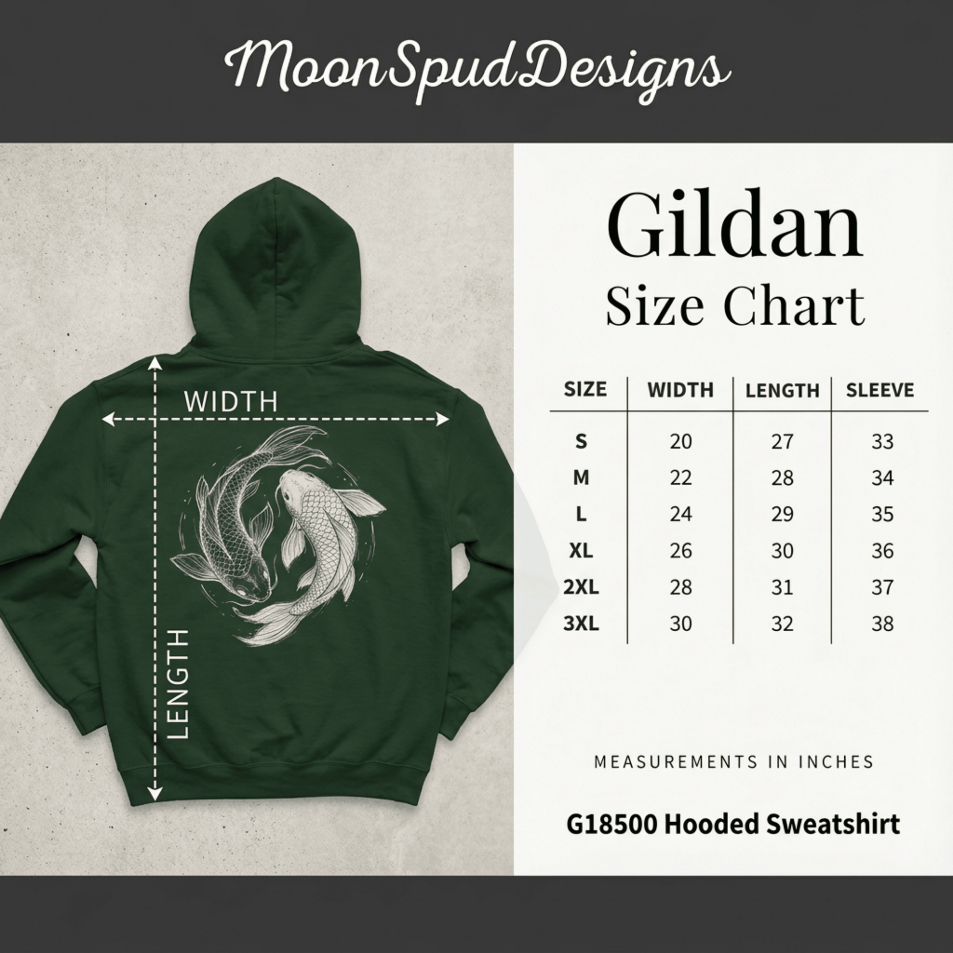 Koi Fish Yin Yang Hoodie - Japanese Aesthetic Carp Hooded Sweatshirt