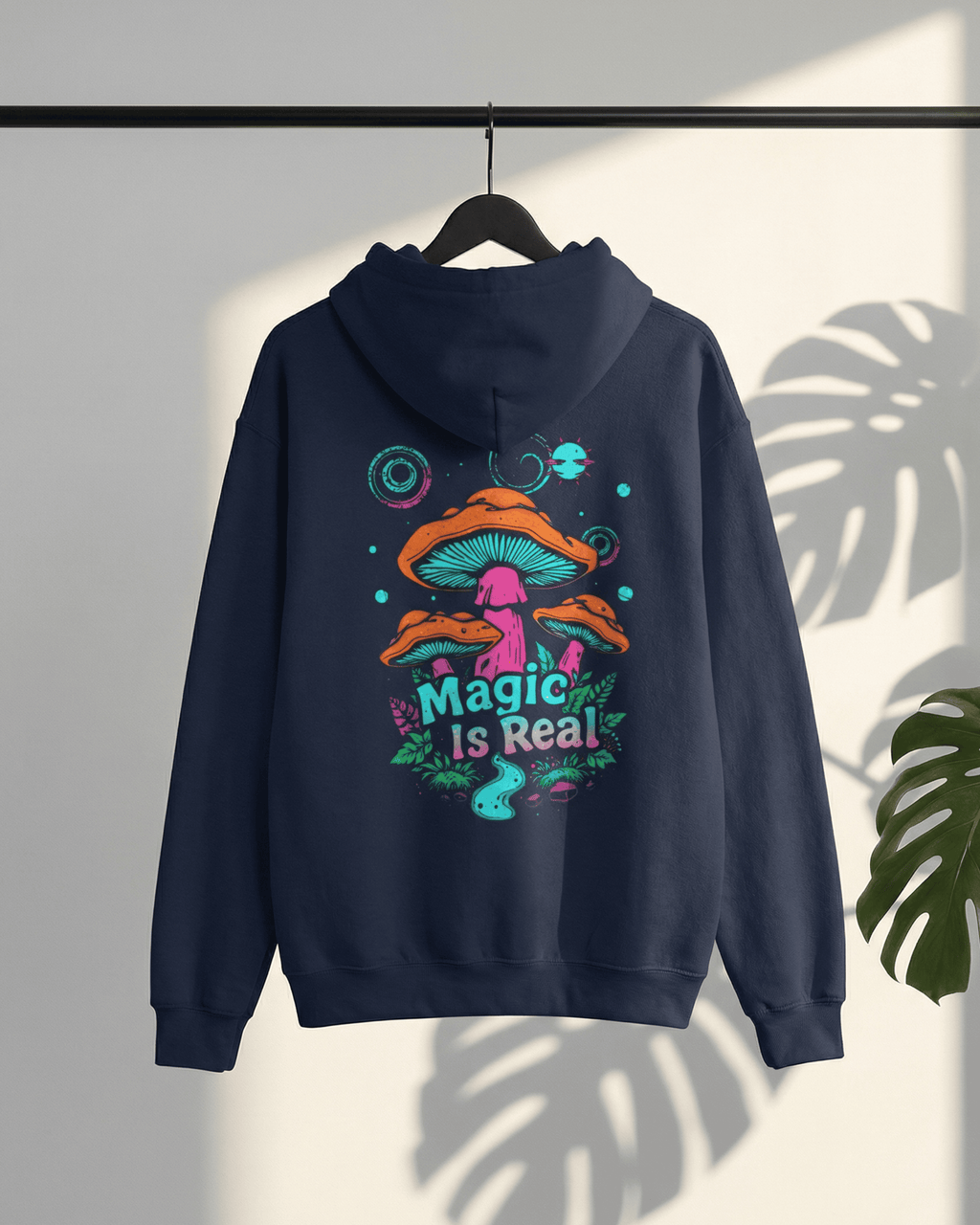 Mushroom Magical Forest Hoodie - Trippy Magic Is Real Hooded Sweatshirt