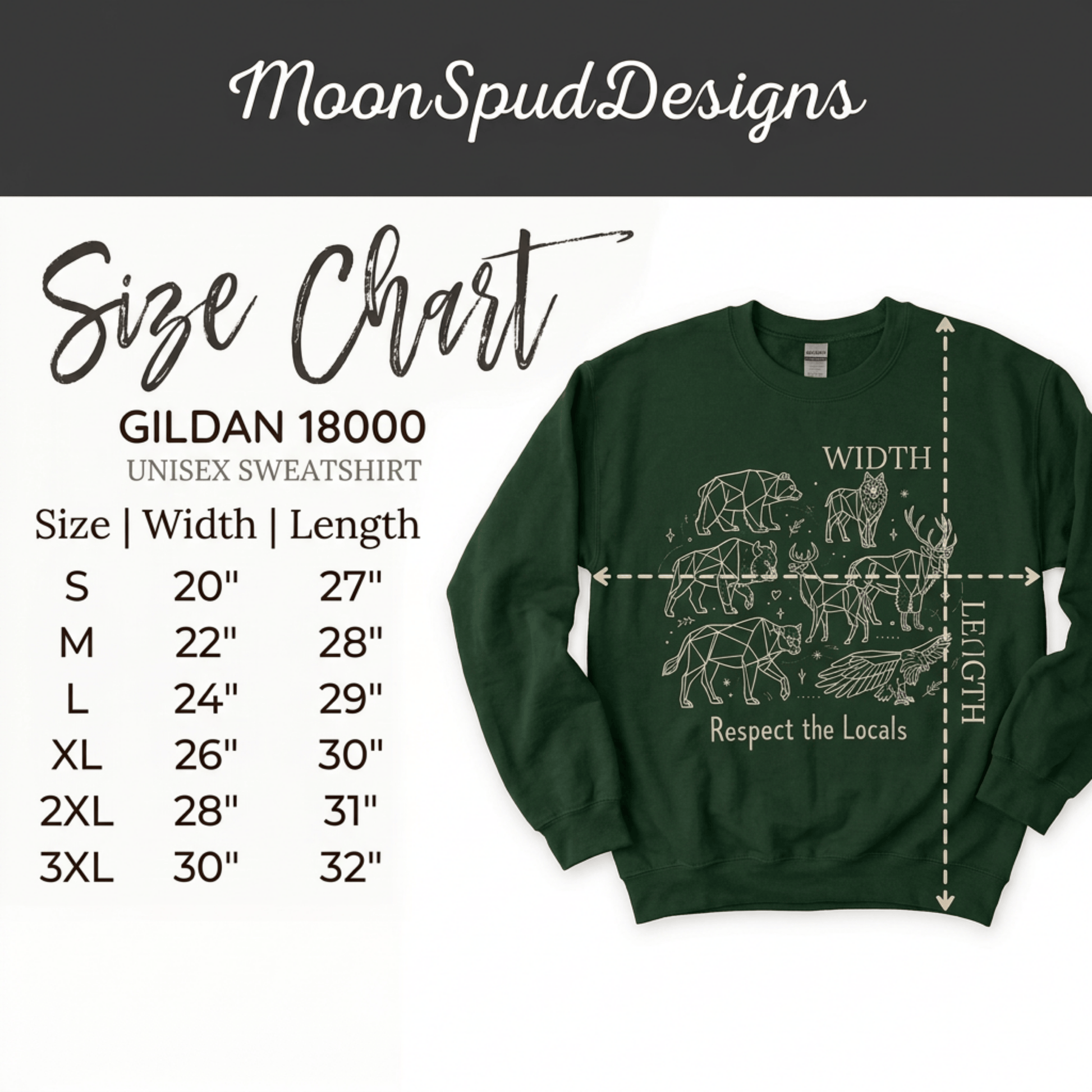 Respect The Locals Sweatshirt -  Nature Lover Wildlife Pullover Crewneck