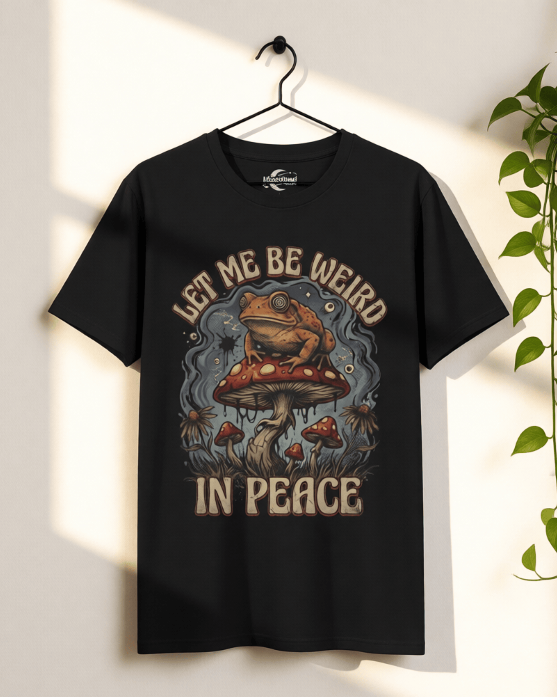 Quirky Grunge Aesthetic T-Shirt - Let Me Be Weird In Peace Frog Graphic Tee