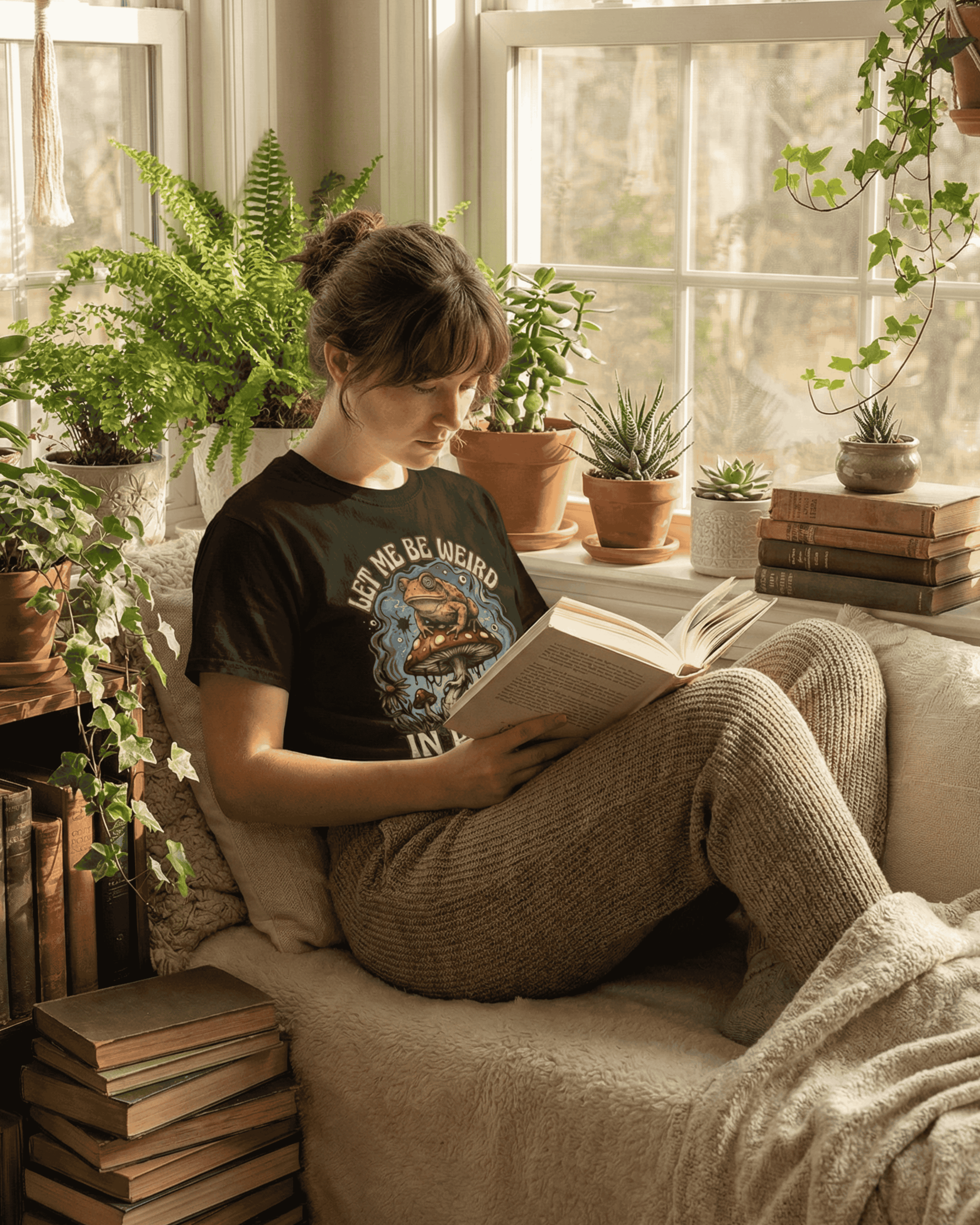 Quirky Grunge Aesthetic T-Shirt - Let Me Be Weird In Peace Frog Graphic Tee