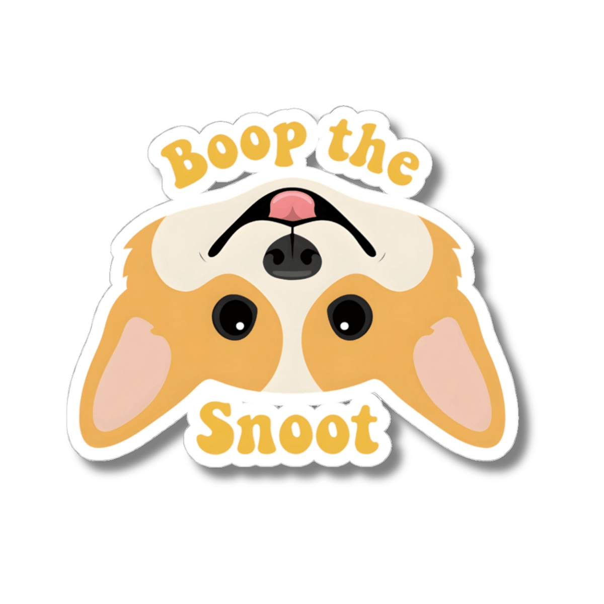 Boop the Snoot Dog Lover Sticker - Cute Corgi Puppy Face Vinyl Decal 3" 4" 6" Inch