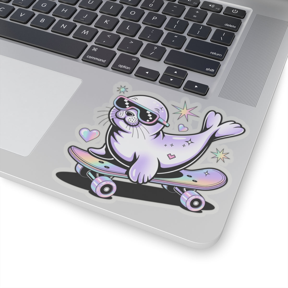 Y2K Baby Seal Skateboarding Sticker – Cute 2000s Aesthetic Retro Skater Decal