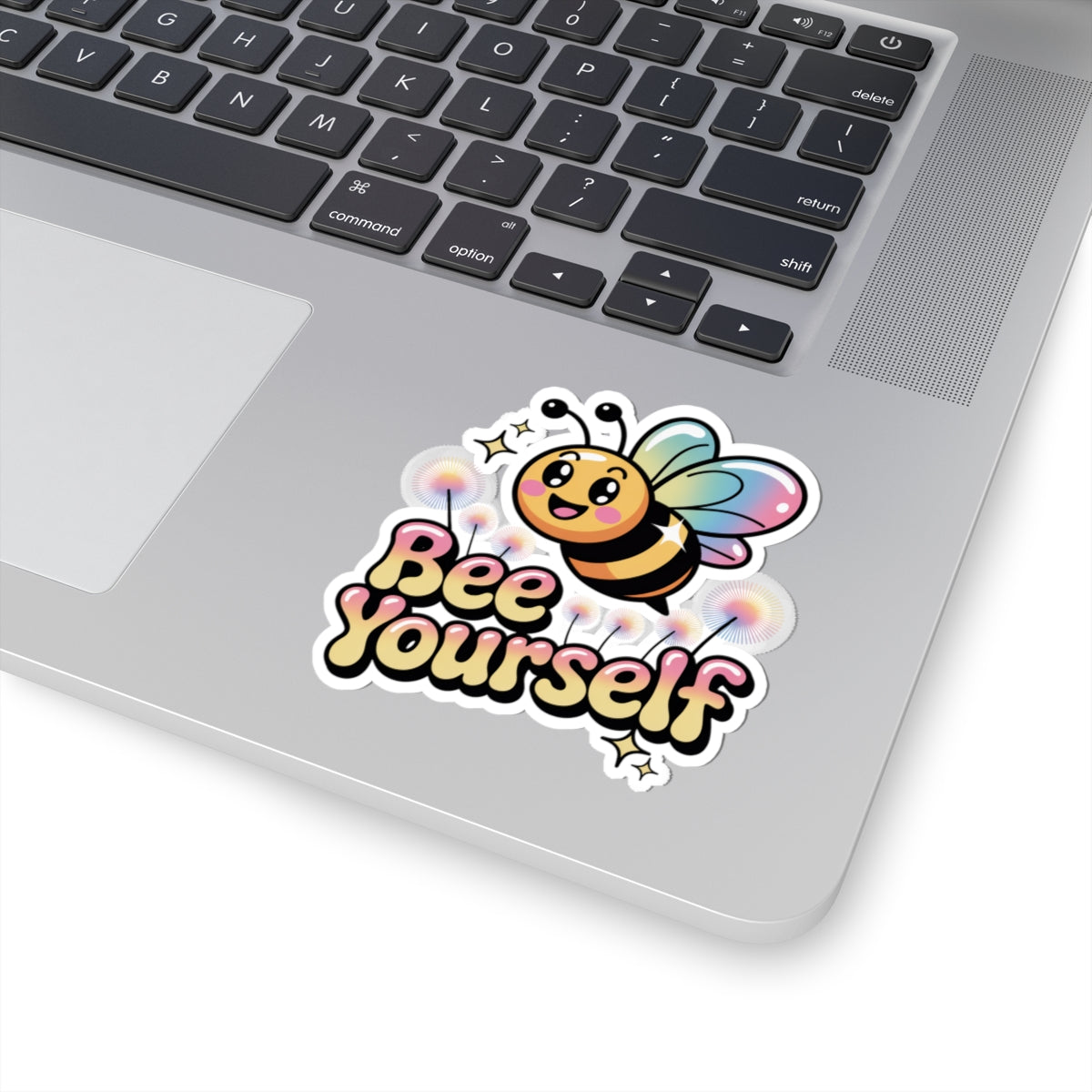 Bee Yourself Sticker Cute Y2K Aesthetic Rainbow Wings Bee Decal Positive Quote