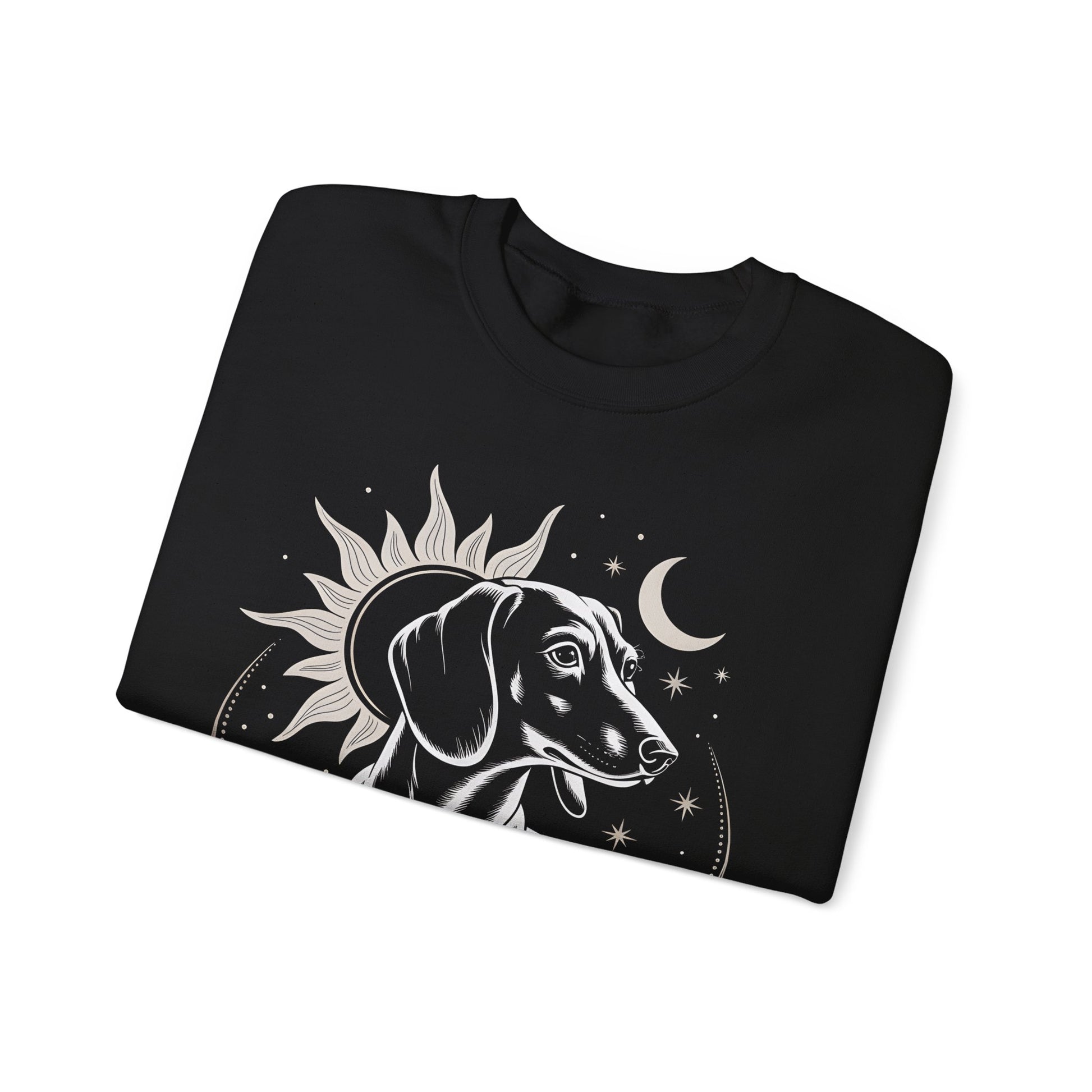 Dachshund Long Dog Sweatshirt - Celestial Boho Doxie Weiner Dog Lover Pullover