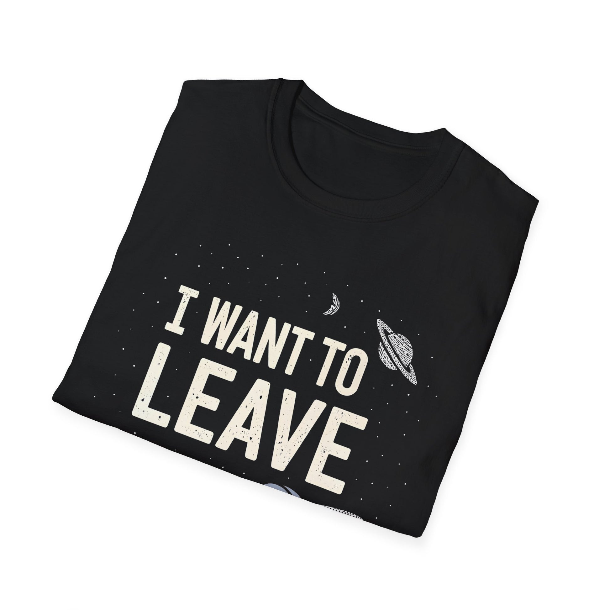I Want To Leave UFO Alien T-Shirt | Extraterrestrial Retro Graphic Tee