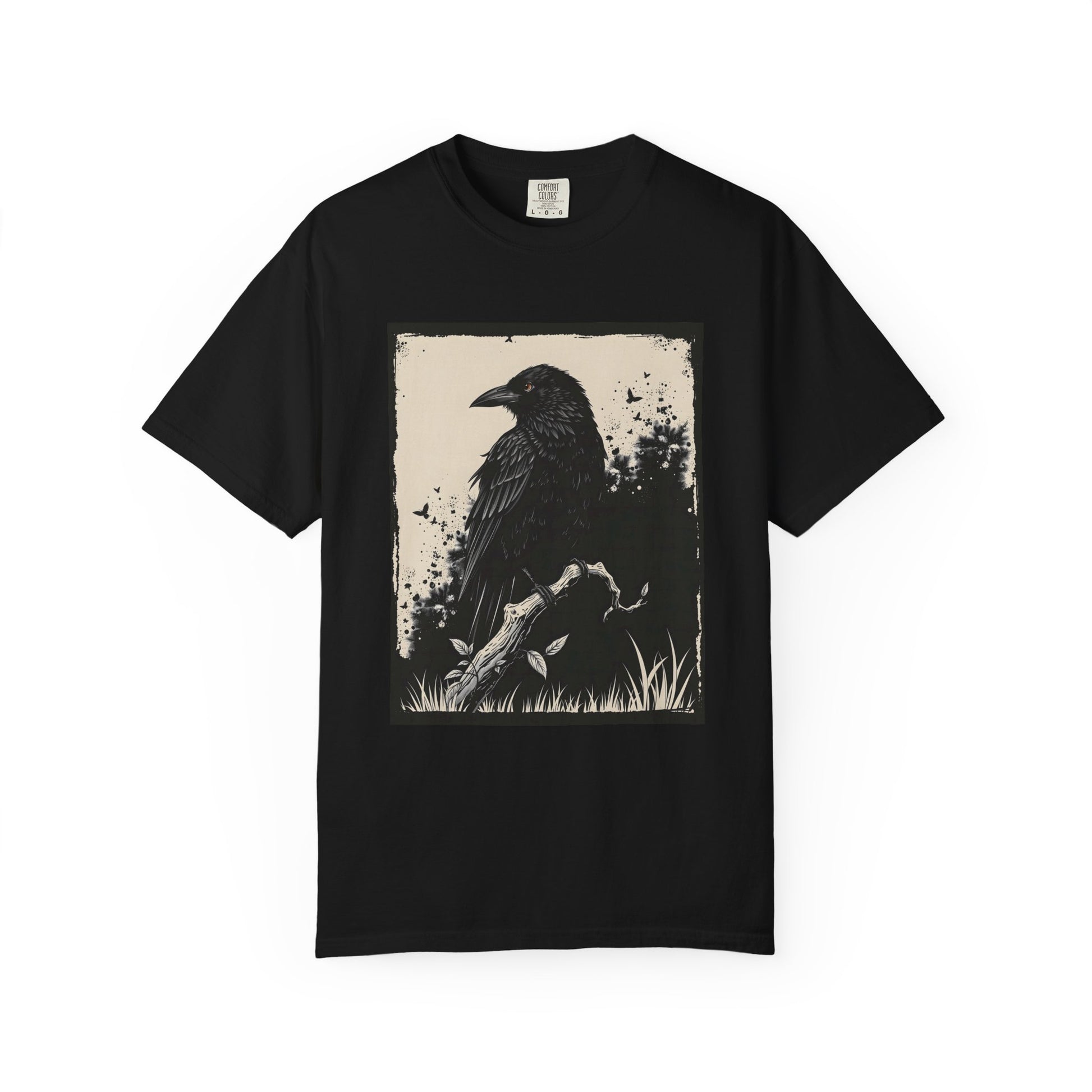Gothic Raven Comfort Colors TShirt | Dark Academia Aesthetic Tee