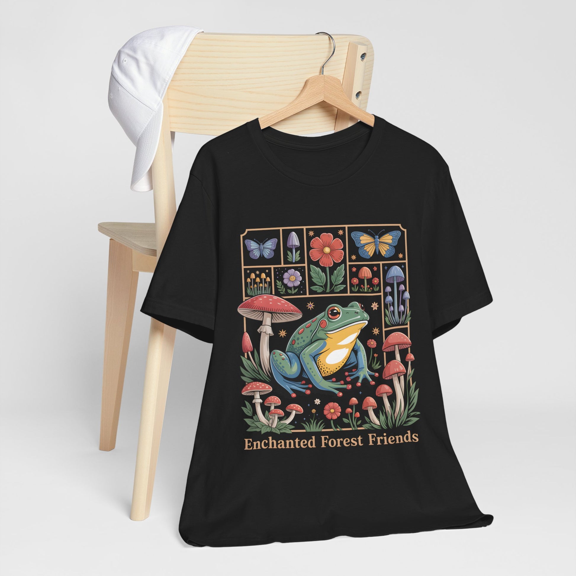 Cottagecore Frog T-Shirt - Enchanted Forest Nature Aesthetic Bella Canvas 3001