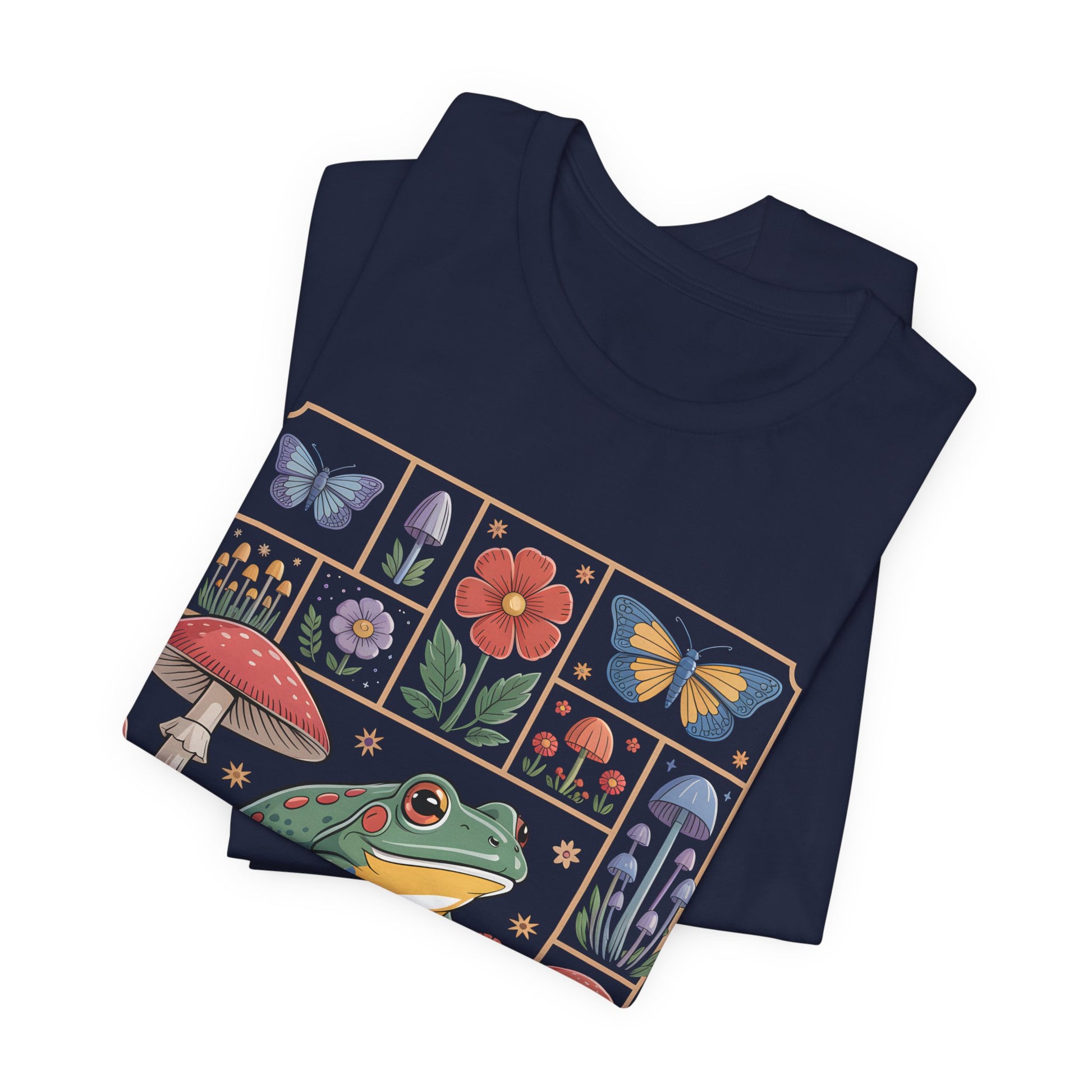Cottagecore Frog T-Shirt - Enchanted Forest Nature Aesthetic Bella Canvas 3001