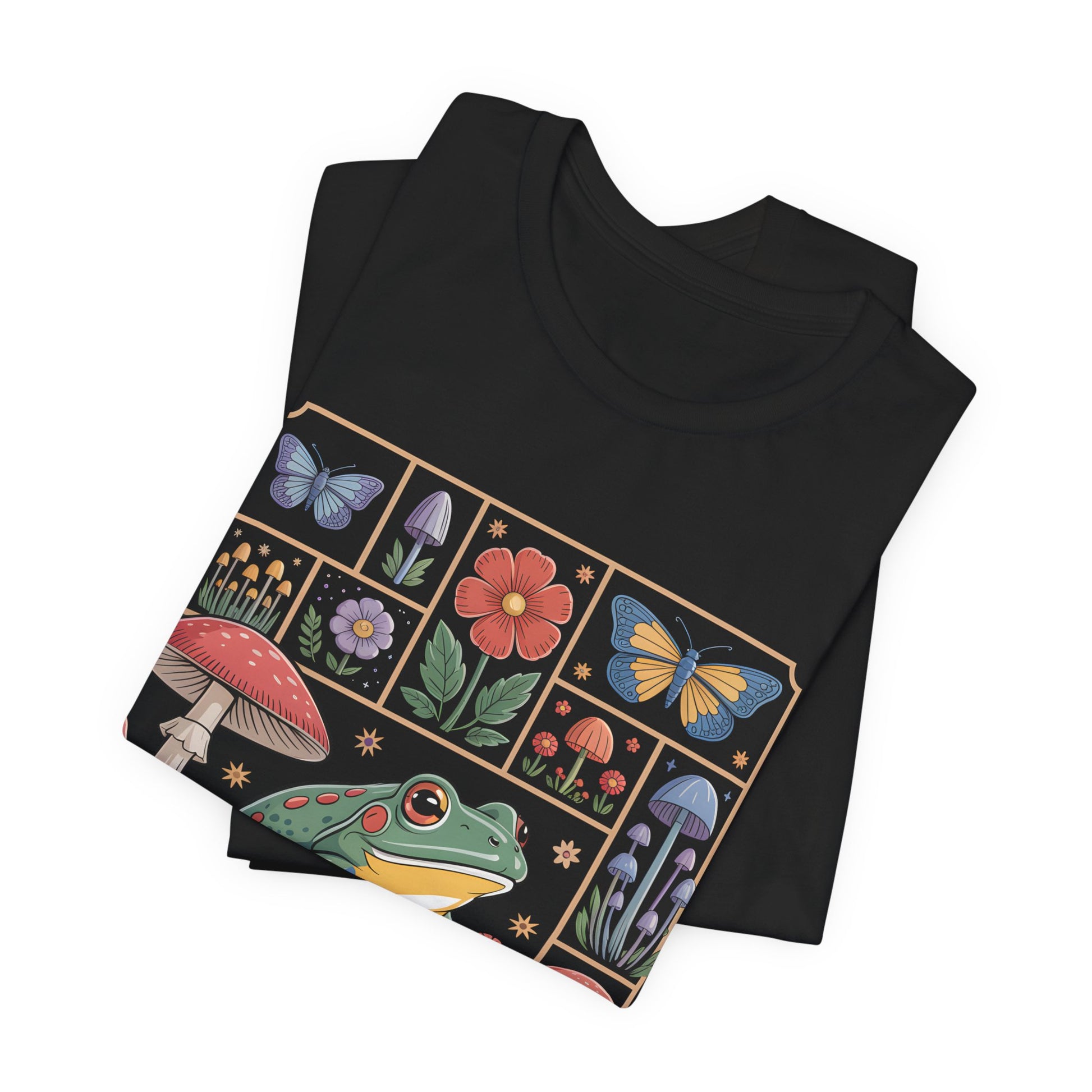 Cottagecore Frog T-Shirt - Enchanted Forest Nature Aesthetic Bella Canvas 3001